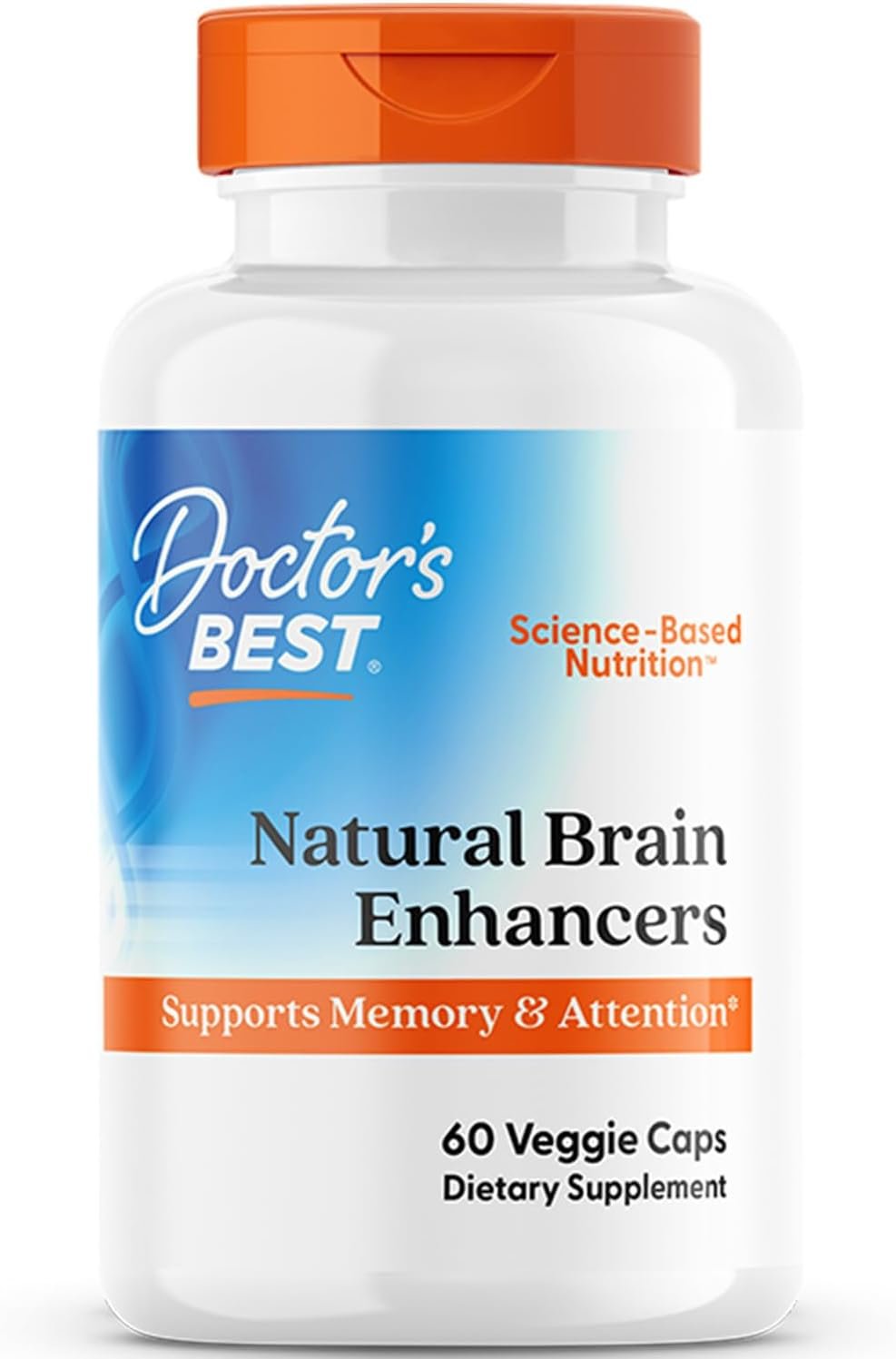 Doctor’s Best Natural Brain Enhancers – Brain Health Supplement for Memory and Focus Support, PhosphatidylSerine, Alpha GPC, & Calcium Capsules for Men & Women, Gluten Free – 60 Ct Veg Caps