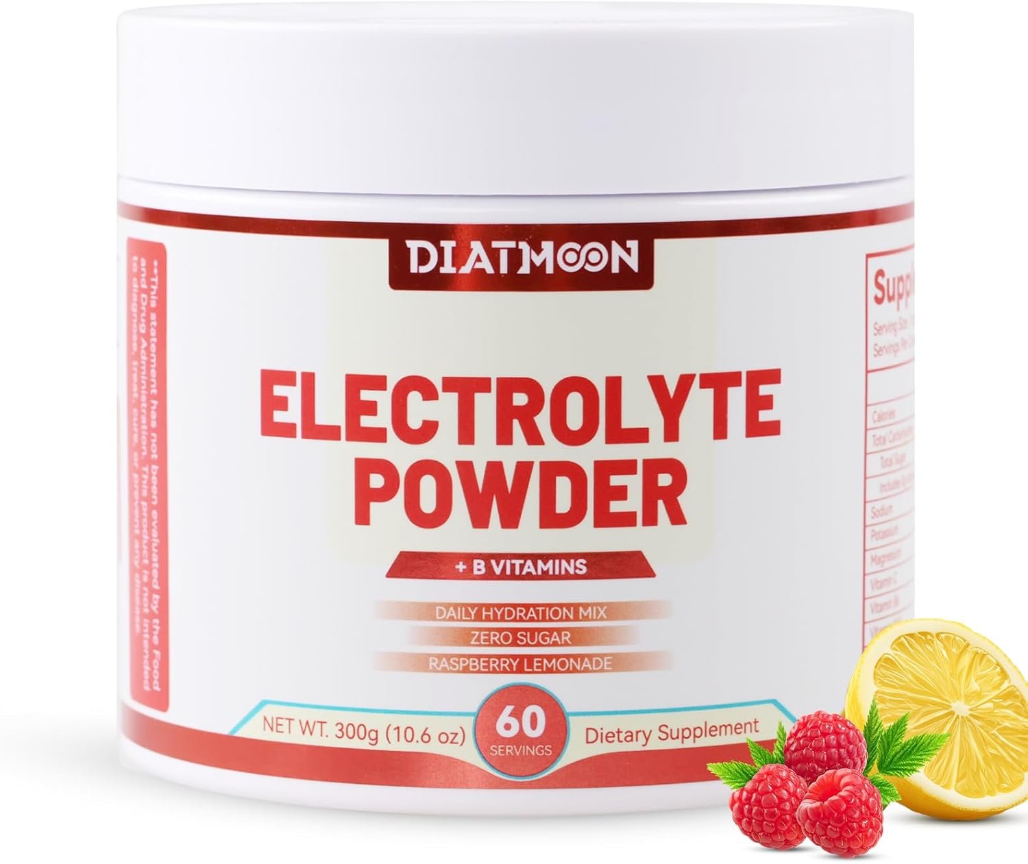 Electrolytes Powder No Sugar, Enhanced with B-Vitamins and Minerals – Keto Friendly, Hydration Drink Supplement – 60 Servings