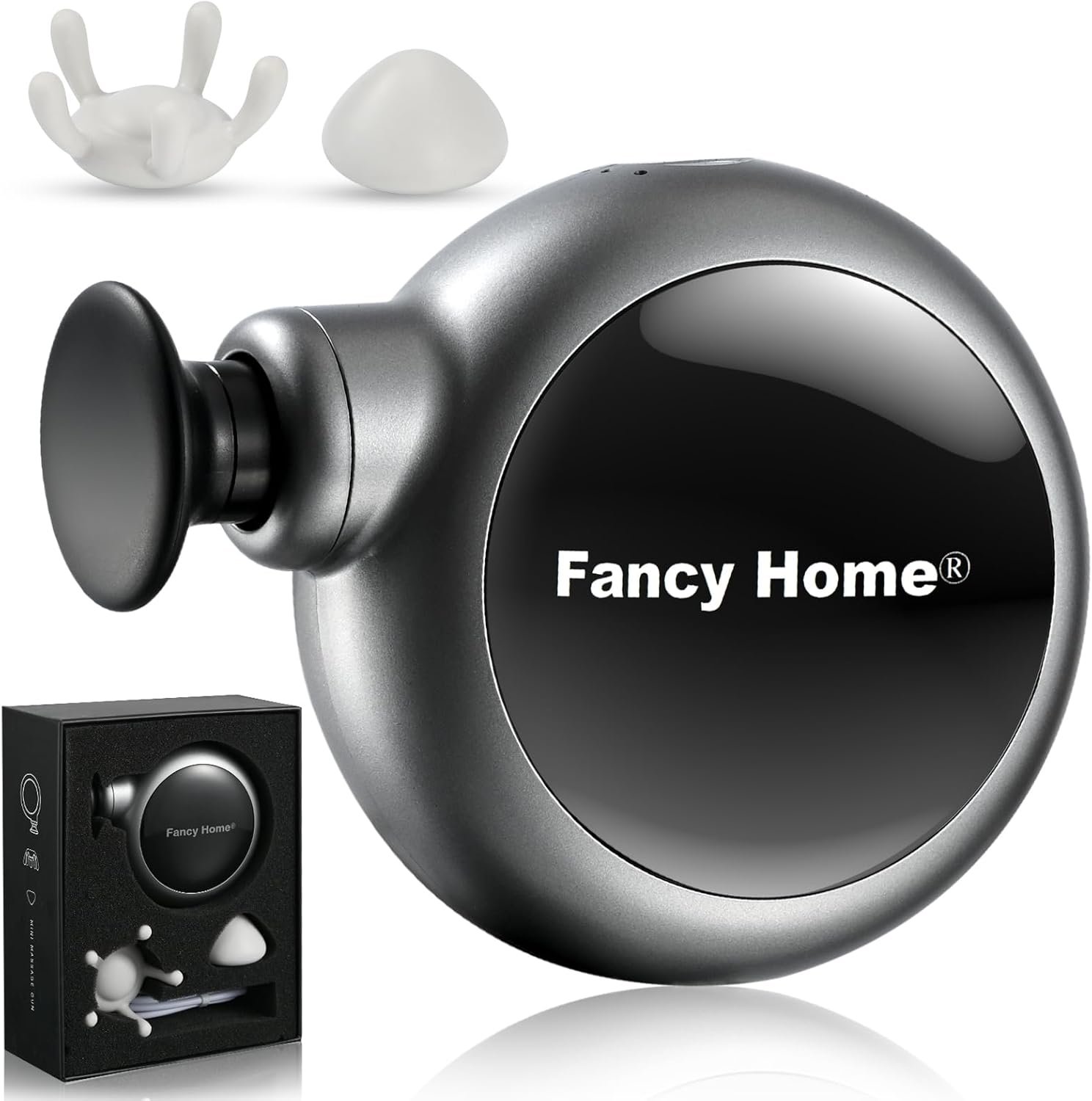 Fancy Home® Mini Massage Gun – Small Titan | Palm-Sized Deep Tissue Massager Gun, Unique Small Hand Massager for Circulation, Cordless Powerful 3200 RPM | Ultra Quiet | Travel Friendly & Gift Ready