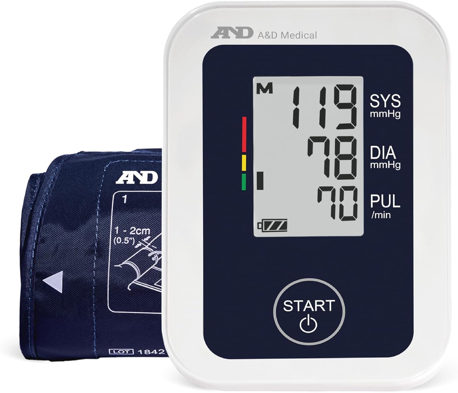 A&D Medical Blood Pressure Monitor for Home Use, UA-651 – Upper Arm Precise BP Machine – Wide Range Cuff (8.6-16.5” / 22-42cm), Adults, 4 AA Batteries