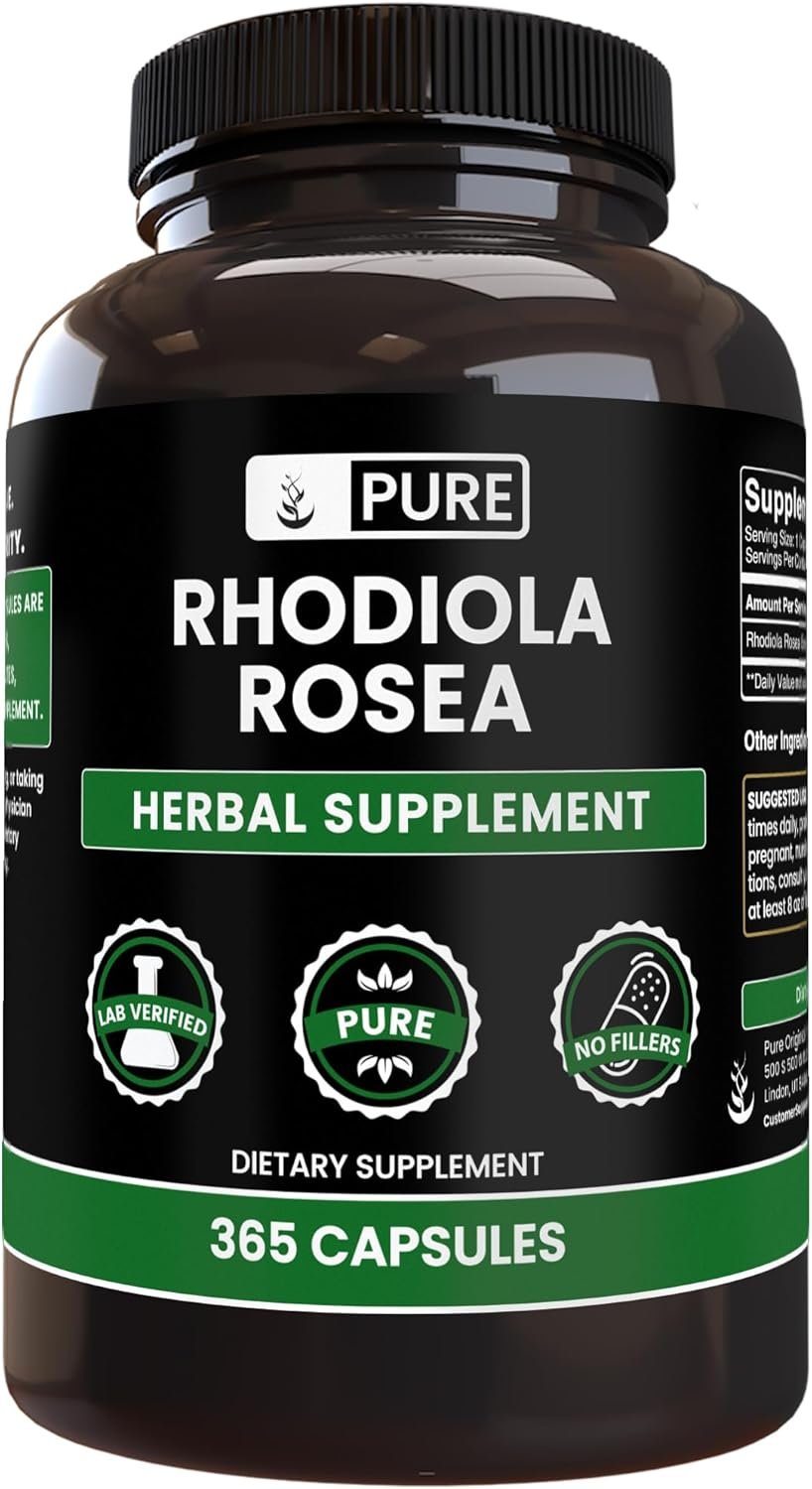 Pure Original Ingredients Rhodiola Rosea (365 Capsules) No Magnesium Or Rice Fillers, Always Pure, Lab Verified