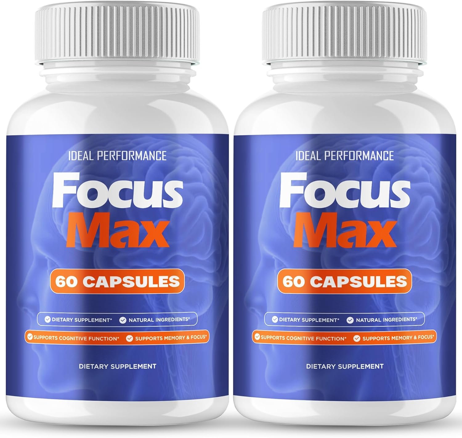 Focus Max Supplement Pills, Focus Max Capsules for Brain Health & Memory Support – Maximum Strength, Advanced Formula Nootropic Pills, All Natural Ingredients FocusMax Support Reviews (2 Pack)