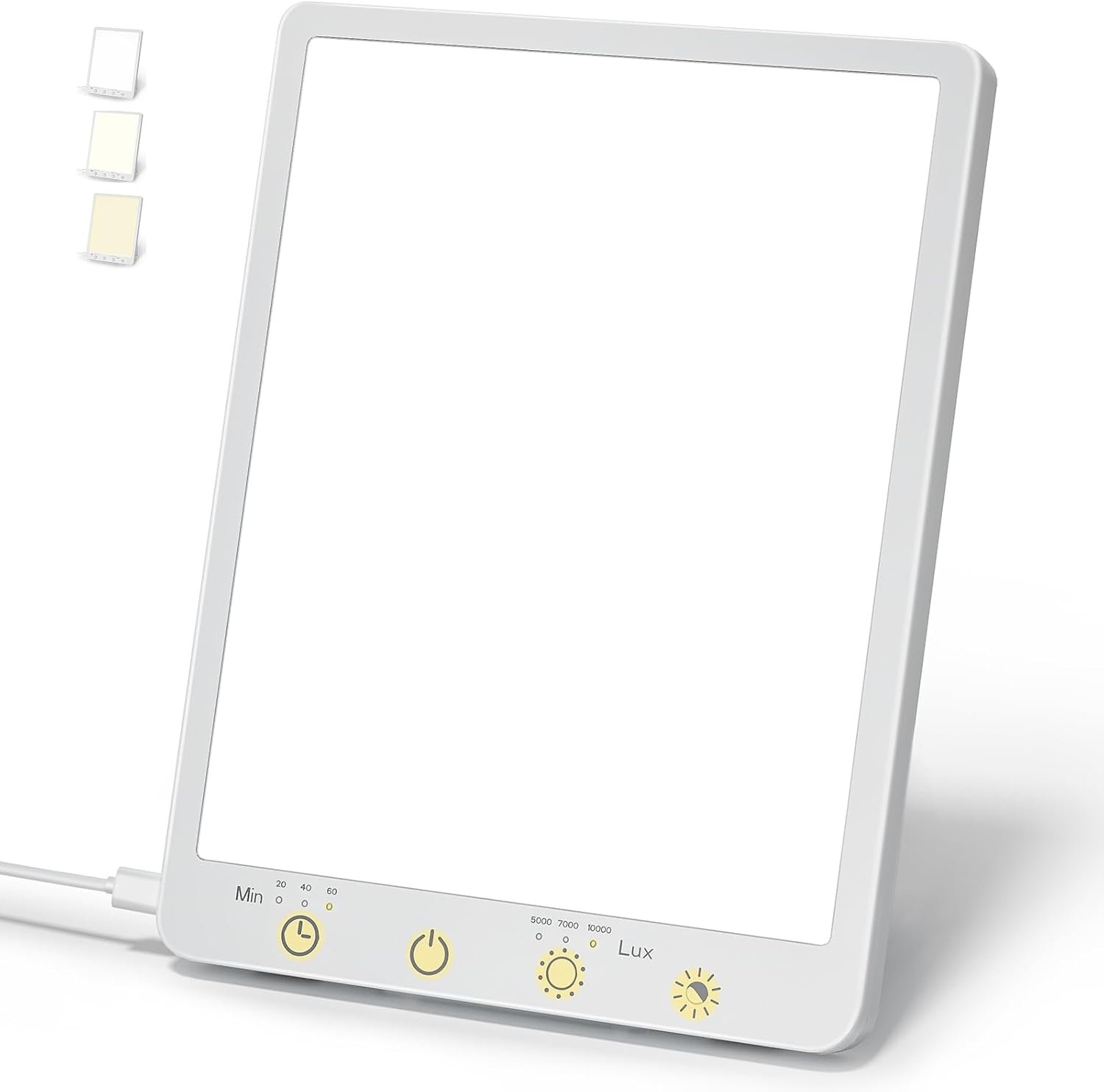 BRAND SET Light Therapy Lamp – 10000 Lux Therapy Light, 3 Color Temperature & Wall Mount with Memory Function, Touch Control Portable Therapy Lamp with Adjustable Brightness for Home & Office.