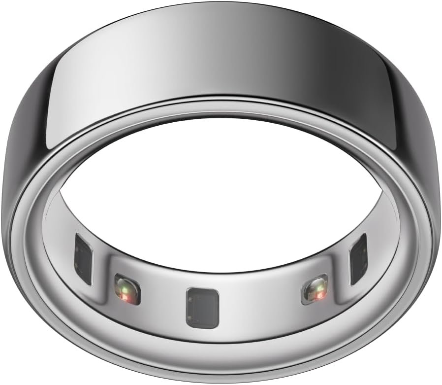 Oura Ring 4 – Silver – Size 7 – Sleep, Activity, Women’s Health, AI Advisor, Up to 8 Days of Battery Life, Size Before You Buy, Android & iOS Compatible
