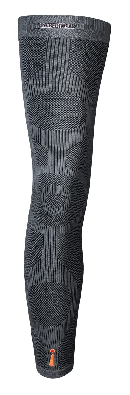 Incrediwear Leg Sleeve – Full Length Long Leg Sleeve for Leg Pain Relief & Muscle Recovery, Helps Reduce Swelling & Inflammation, Promotes Circulation, Leg Sleeves for Men & Women (Charcoal, X-Large)