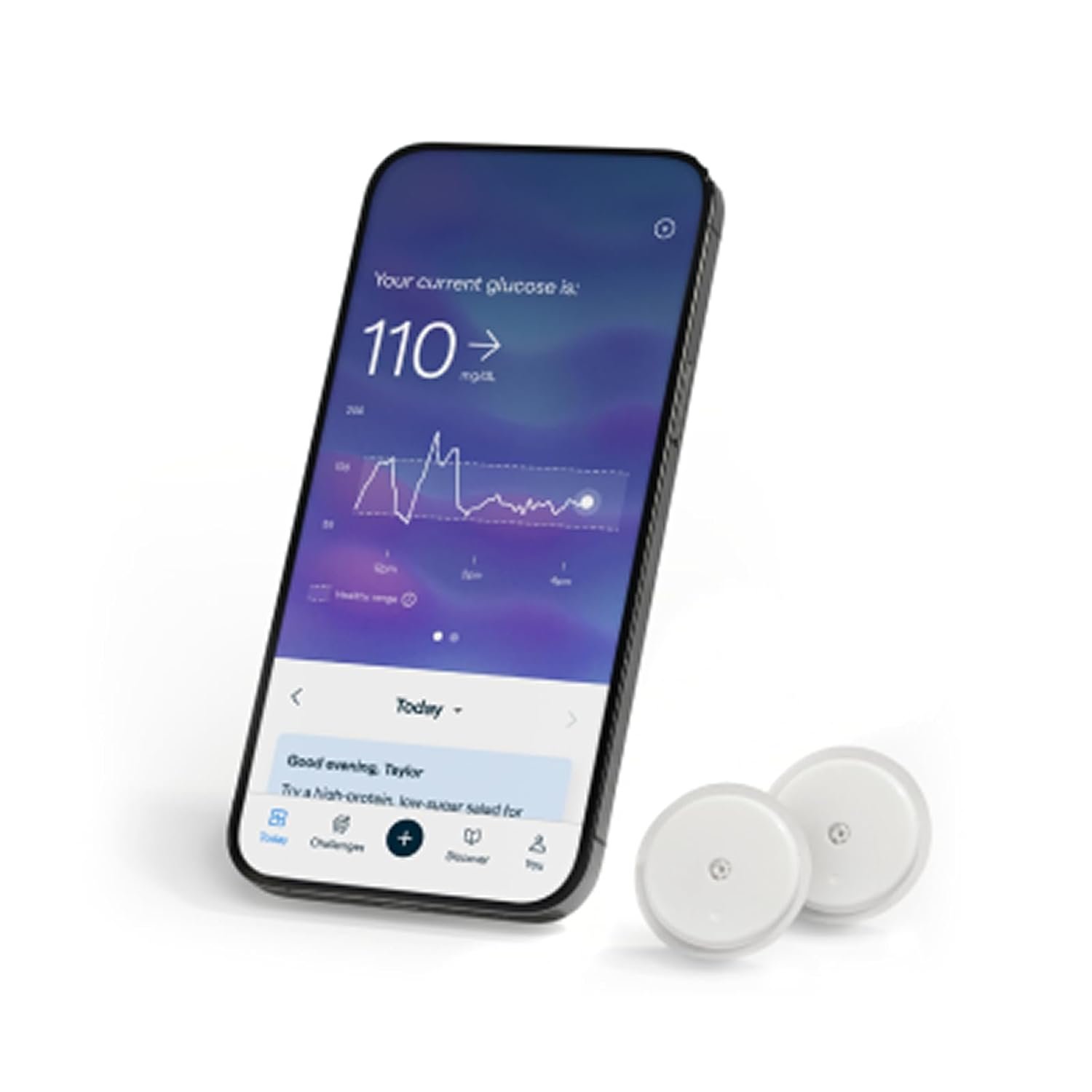 Lingo Continuous Glucose Monitor (CGM) & App (Pack of 2). Made by Abbott. Optimize Your Nutrition with Real-time Glucose Data & Insights. 1 Lingo biosensor lasts up to 14 Days*. Works with iOS and Android. US Only.