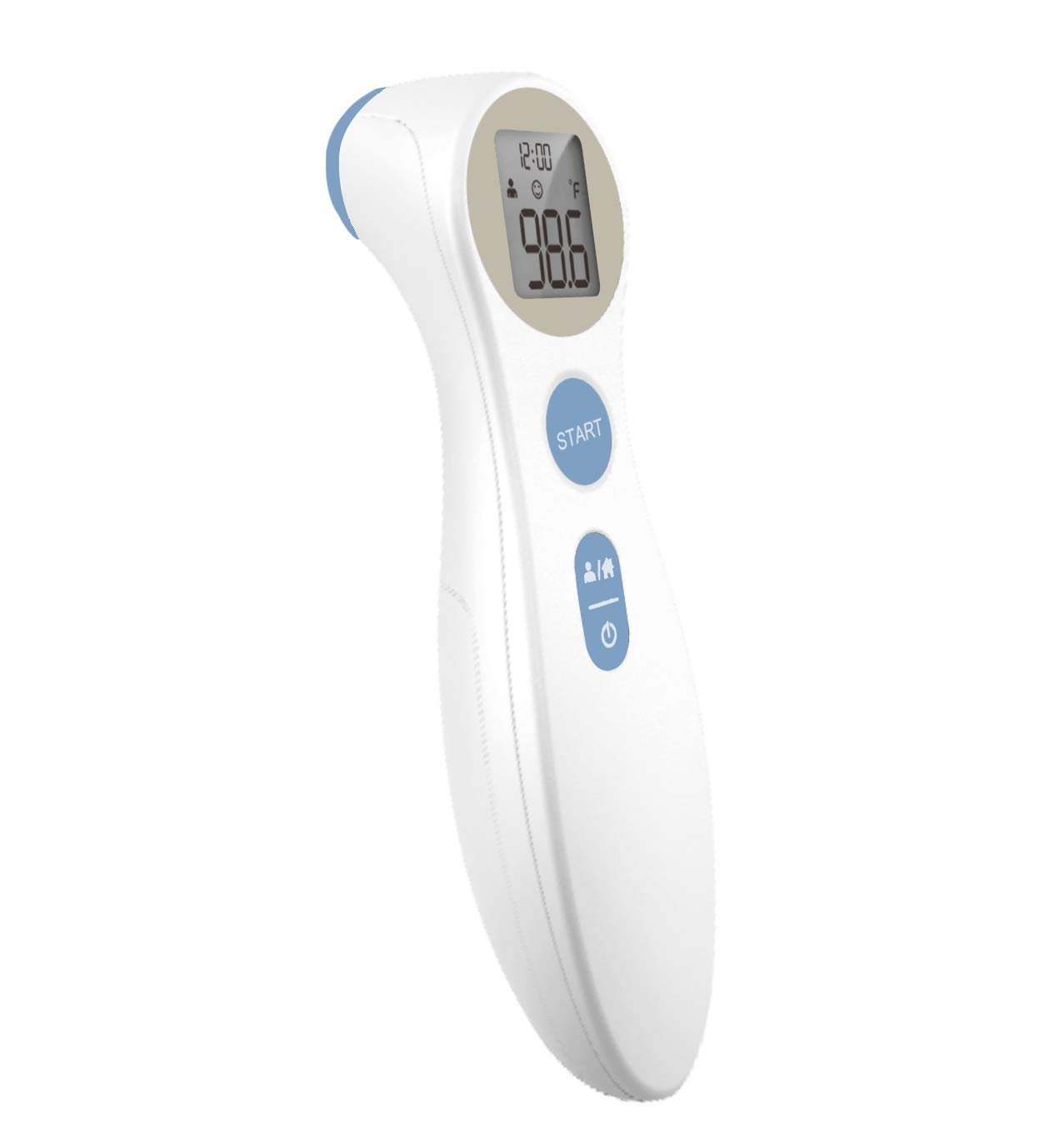 Digital Forehead Thermometer – Infrared – White (Body Temperature Reader, Lightweight, Compact)