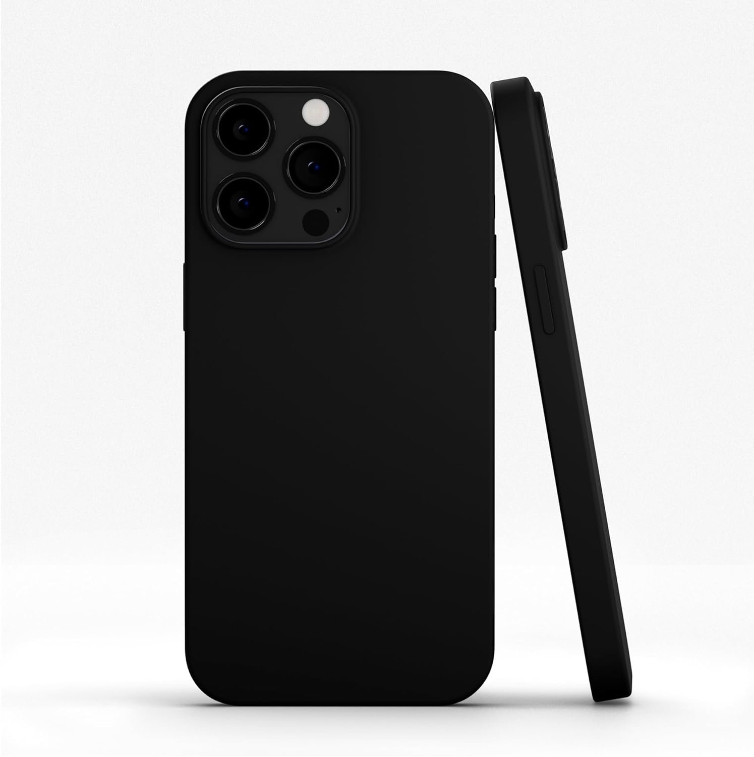 EMF Protection Anti Radiation Liquid Silicone Shungite Case for iPhone 15 Pro, FCC-Recognized & NVLAP-Accredited Up to 99% Radiation Reduction, Lightweight 5G Shield Cover, Black