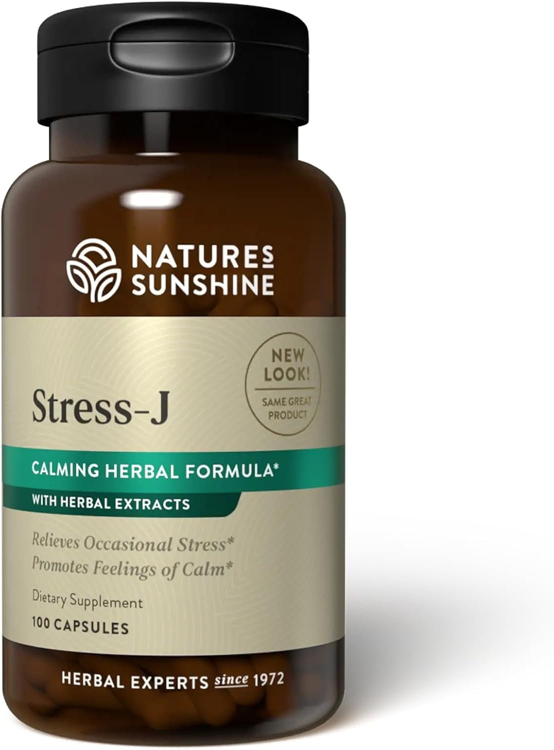 Nature’s Sunshine Stress-J, 100 Capsules | This Natural Stress Relief Formula Promotes Feelings of Calm and Helps with Occasional Stress
