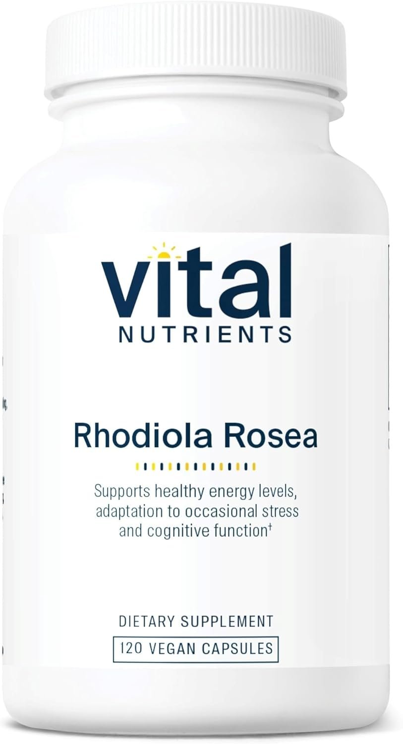 Vital Nutrients Rhodiola Rosea – Rhodiola Supplement for Healthy Energy, Memory, and Stress Support – Gluten, Dairy, Soy Free – Non-GMO – 120 Capsules