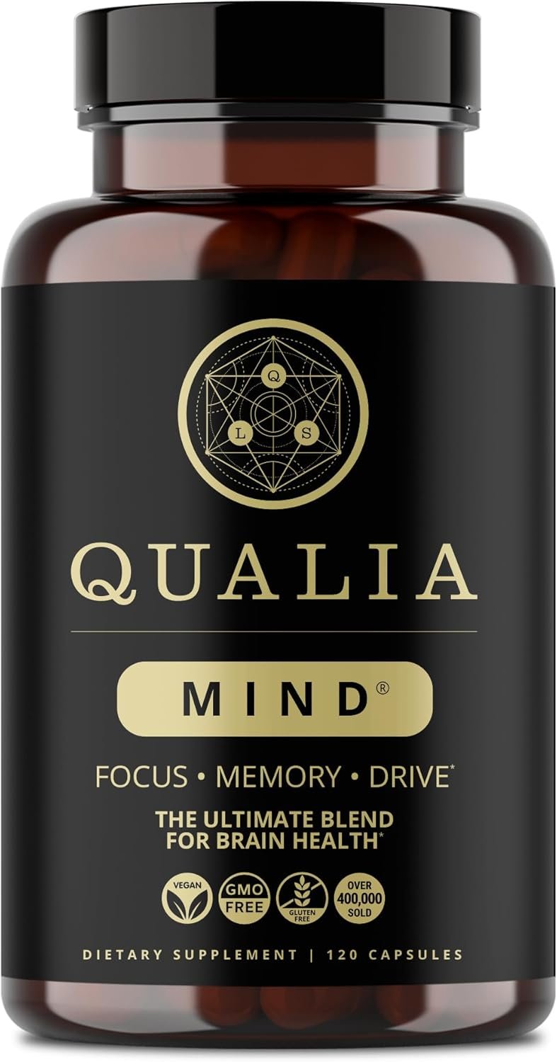 Qualia Mind | The Ultimate Blend for Brain Health* | Doctor-Formulated Nootropic to Fuel Focus & Concentration* | Supports Long Term Brain Health| Maintain Drive & Productivity