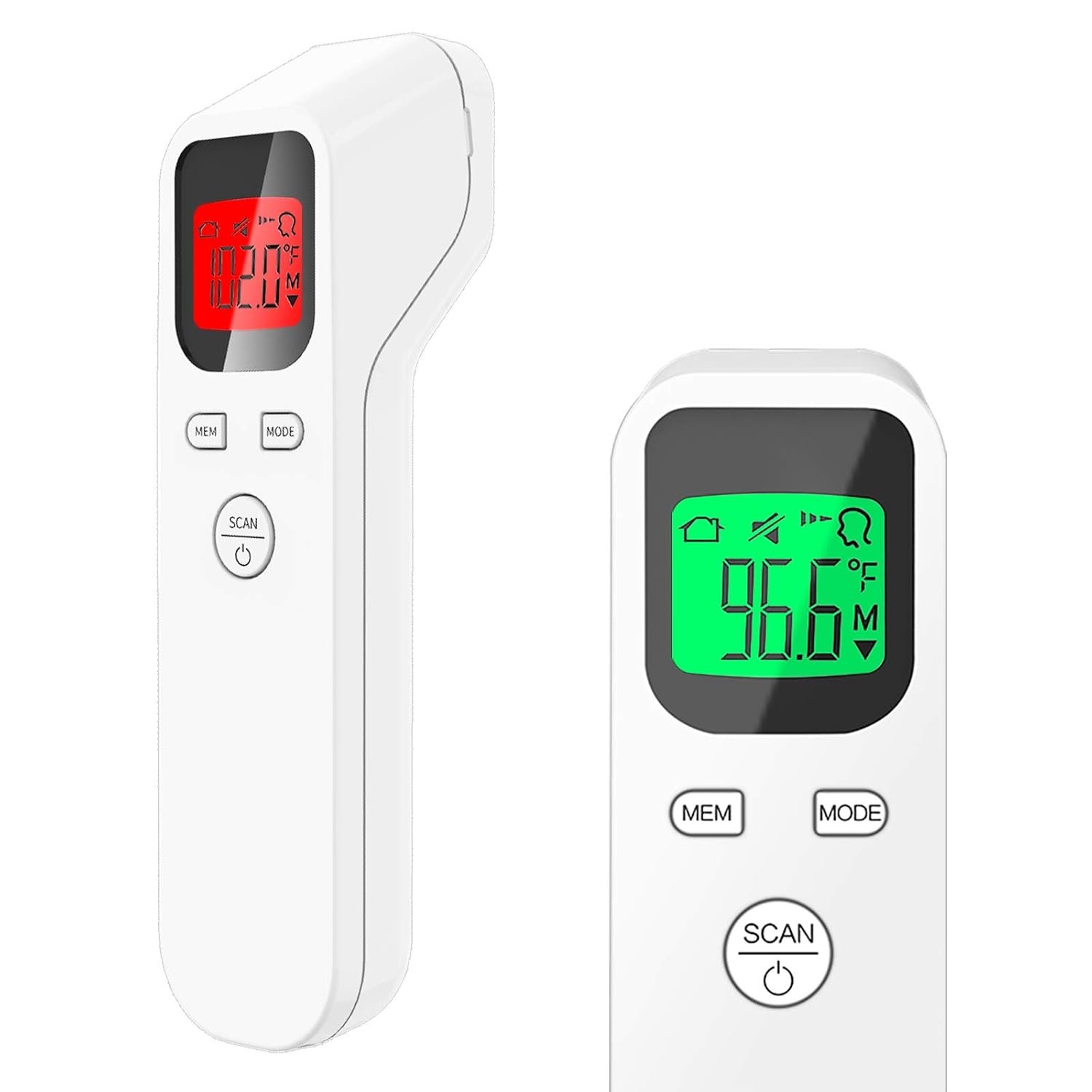 Forehead Thermometer for Adults and Kids, No Touch Digital Infrared Thermometer Temperature Gun, Accurate Instant Reading Fever Alarm 20sets Memory
