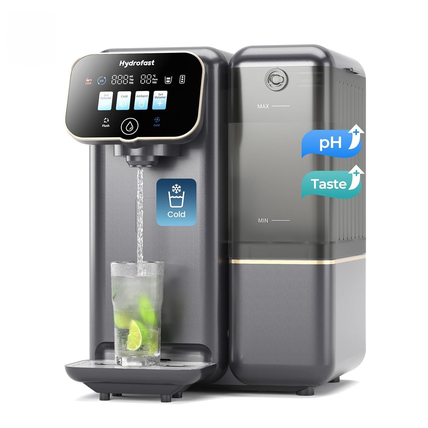 C100 Reverse Osmosis Water Filter Countertop with Cooling, No Installation Required, Great Taste & Pure Quality, Fast Filtration, Eliminates Bottled Water Costs