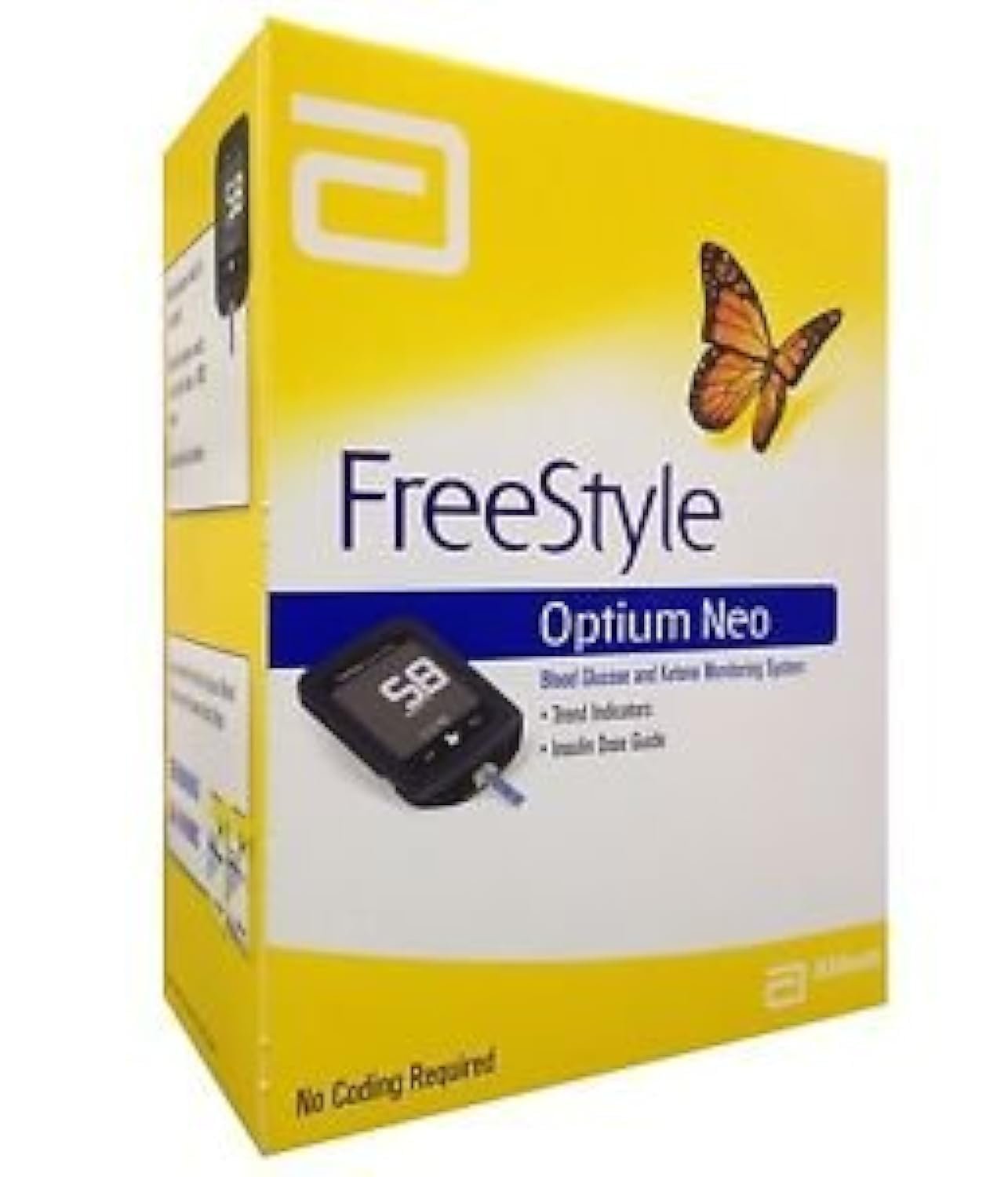 optium glucometer with 100 strips by freestyle
