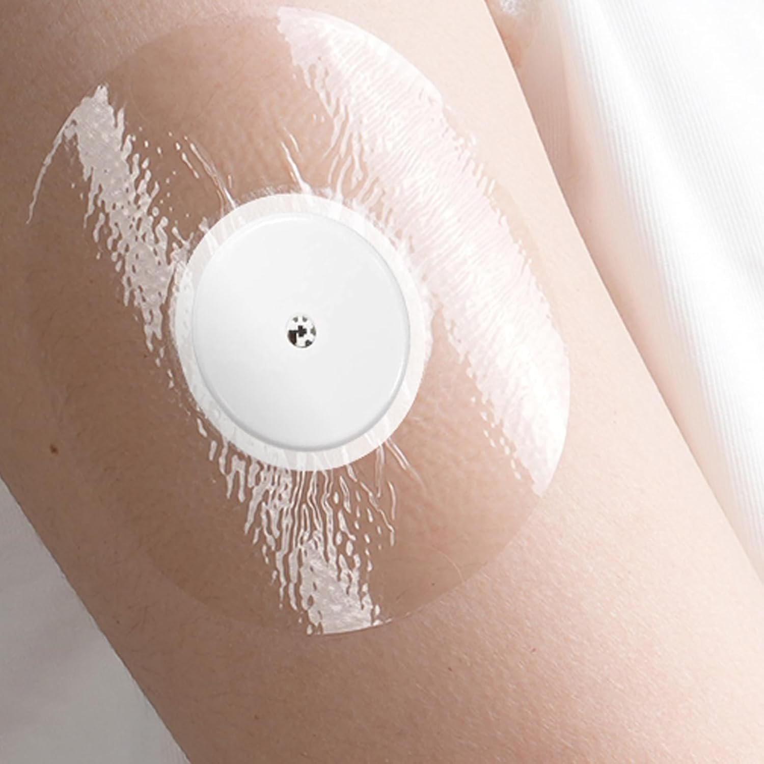 80 Pack Freestyle Libre 1/2/3 Sensor Covers Waterproof Adhesive Patches for CGM No Glue on Center Hypoallergenic Continuous Protection for 14 Days Latex-Free Pre-Cut Transparent Adhesive Sports Tape