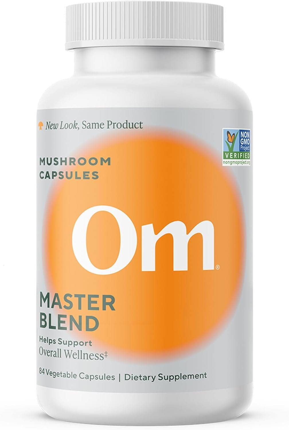 Om Master Blend Mushroom Capsules – Organic Mushroom Supplement with 10 Mushrooms and Ashwagandha – Support Immunity, Gut Health & Stress Relief, 84 Count (28 Servings)​