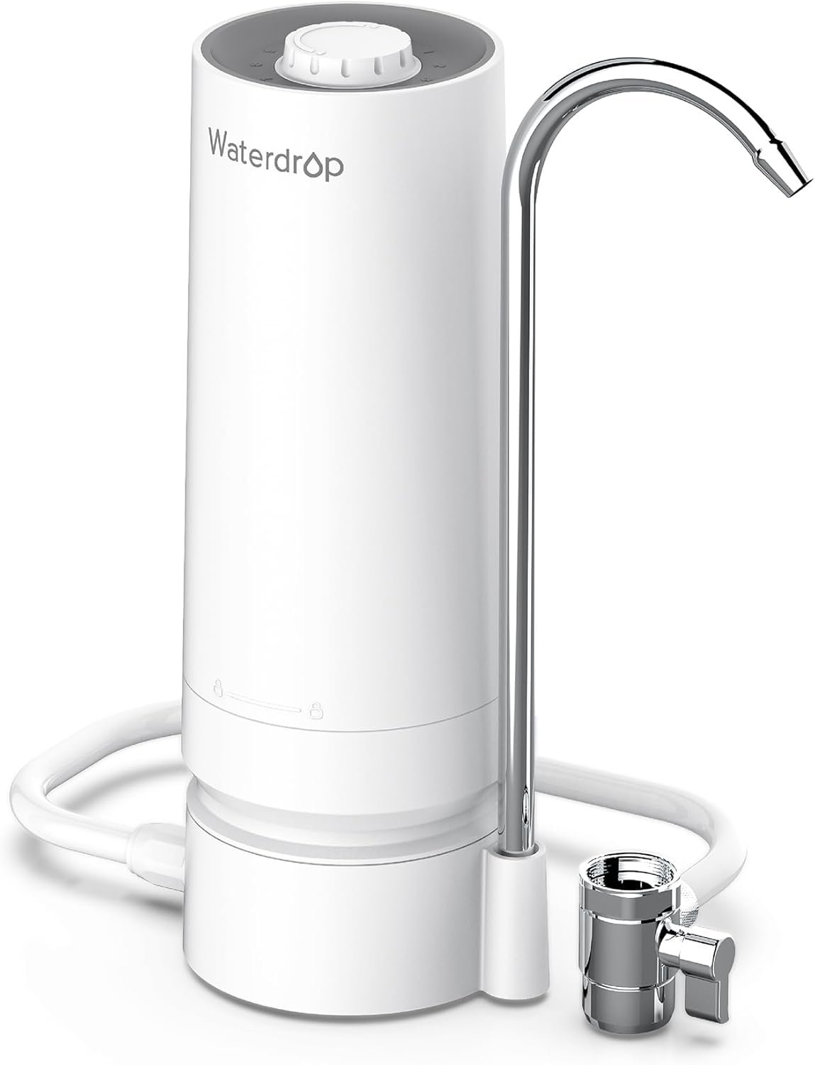 Waterdrop CTF-05 Water Filter for Sink Faucet, Countertop Water Filter System and Filter Life Reminder, Reduces Heavy Metals, Bad Odor, and 99% Chlorine, 8000 Gallons, 1 Filter