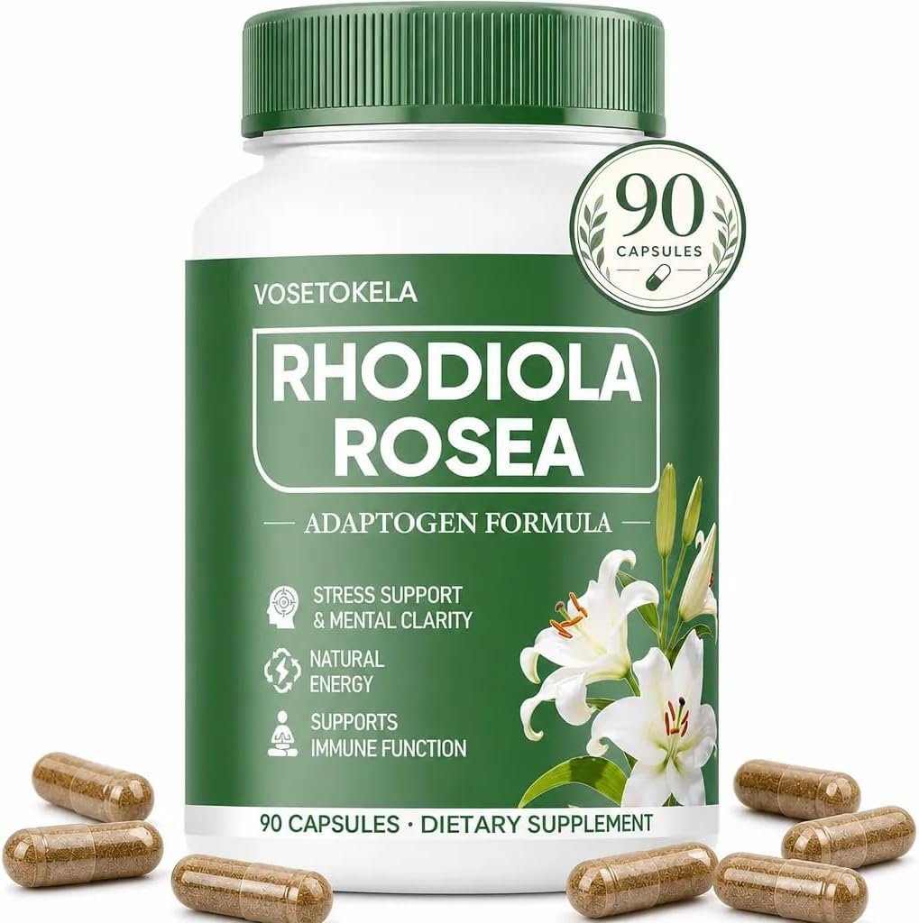 Rhodiola Rosea Supplement – Radiola Rosea Organic Adaptogen Formula with Salidroside Extract – Supports Daily Balance, Energy & Focus
