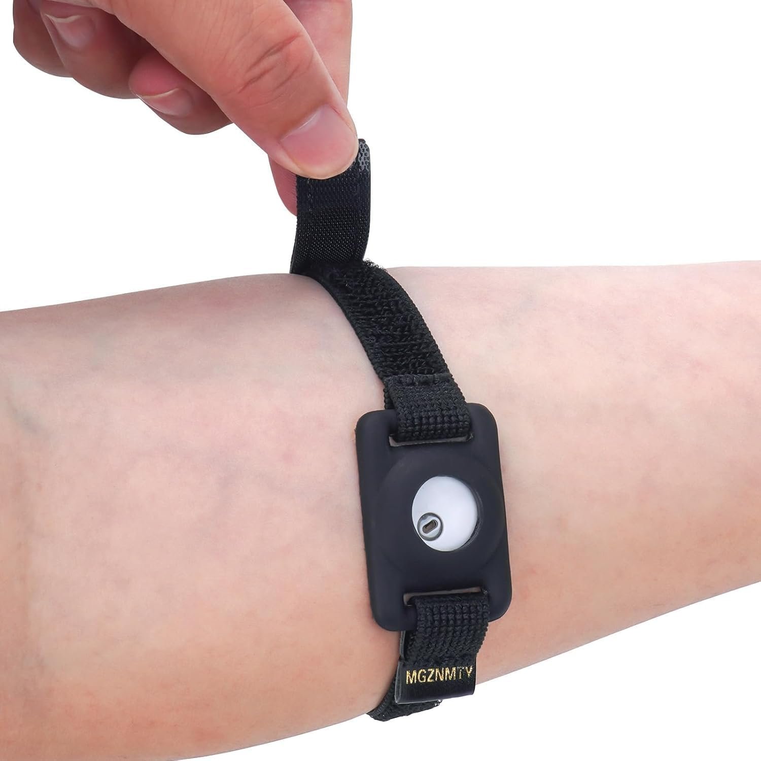 Adjustable Armband for Lingo Continuous Glucose Monitor, CGM Continuous Glucose Monitor System Transmitter Sensor Cover – No More Patches (Black)