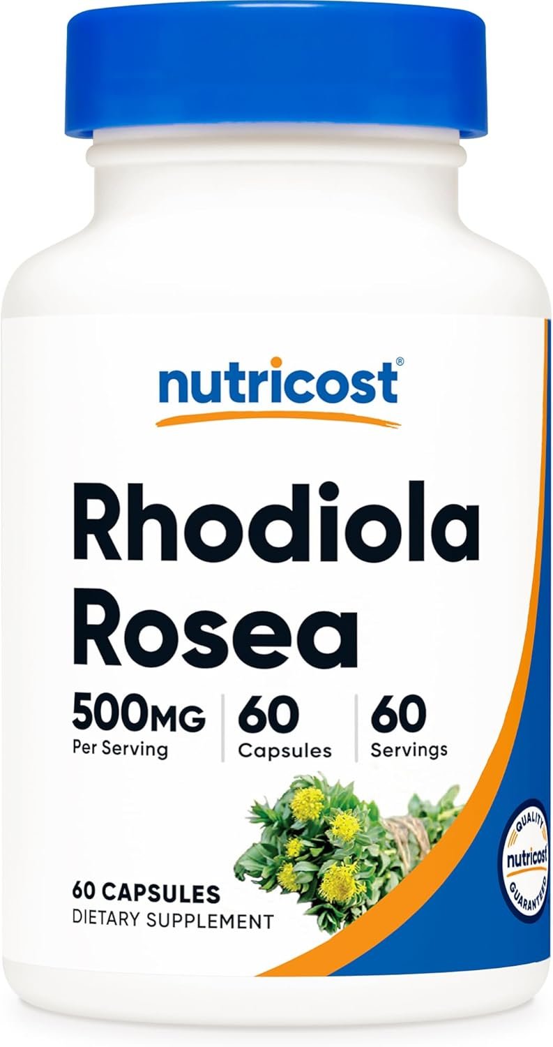 Nutricost Rhodiola Rosea 500mg, 60 Vegetarian Capsules – Gluten Free and Non-GMO Rhodiola Rosea Supplement