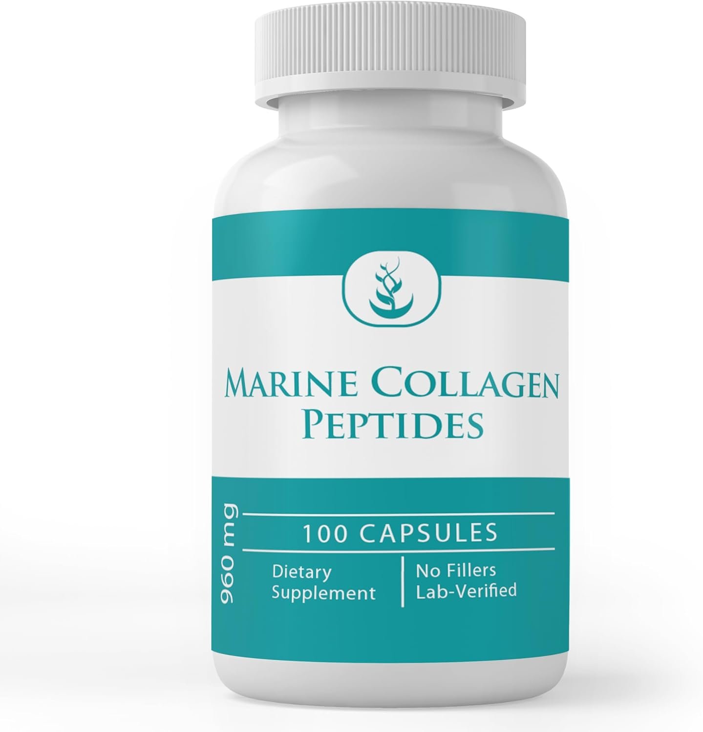PURE ORIGINAL INGREDIENTS Marine Collagen Peptides, (100 Capsules) Always Pure, No Additives or Fillers, Lab Verified