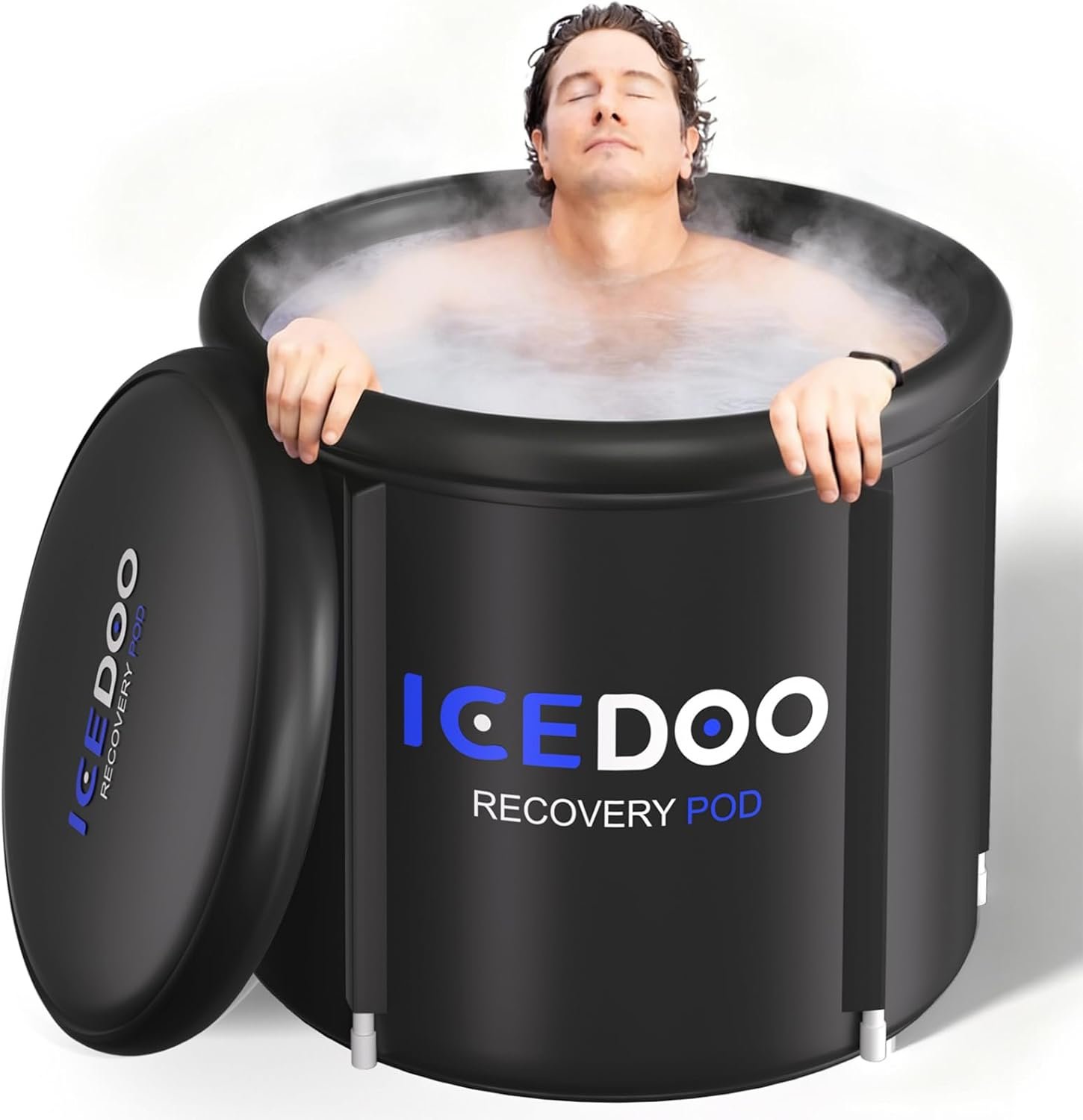 Upgrade XL Ice Bath Tub for Athletes, 119 Gallons Hot & Cold Plunge Tub with Cover for Recovery, Cold Water Therapy, Multiple Layered Portable Whirlpool Bathtubs for for Home, Gym & Outdoor