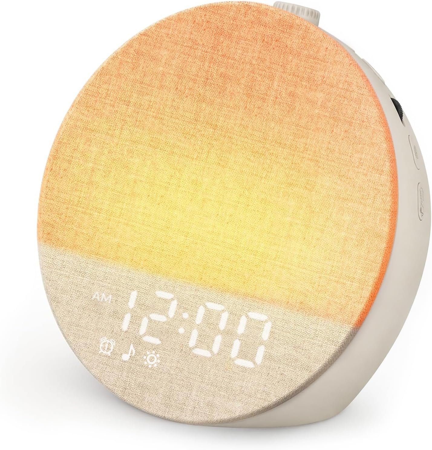 Geuuap Sunrise Alarm Clock White Noise Machine | Natural Wake-Up Light for Bedroom with 30 Soothing Sleep Aids, Bluetooth Speaker, Dimmable Clock, Screen-Free Design for Baby Adults Kids-Khaki