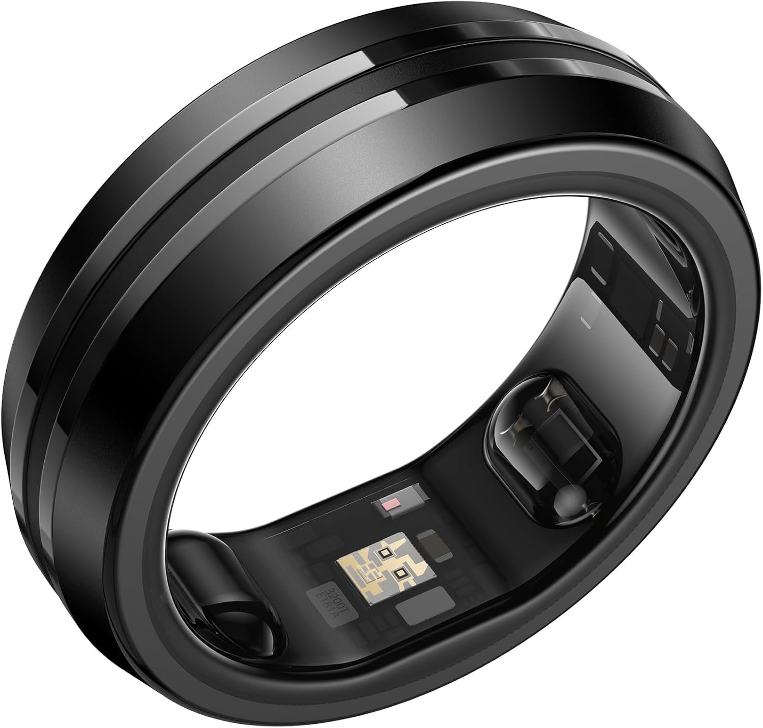 RENPHO Lynx Smart Ring-All Day Sleep & Activity Tracking, Includes Charging Case, Gifts for Men, 7-Day Battery Life, Subscription-Free App for iOS & Android, Size Before You Buy (Black, Size 11)