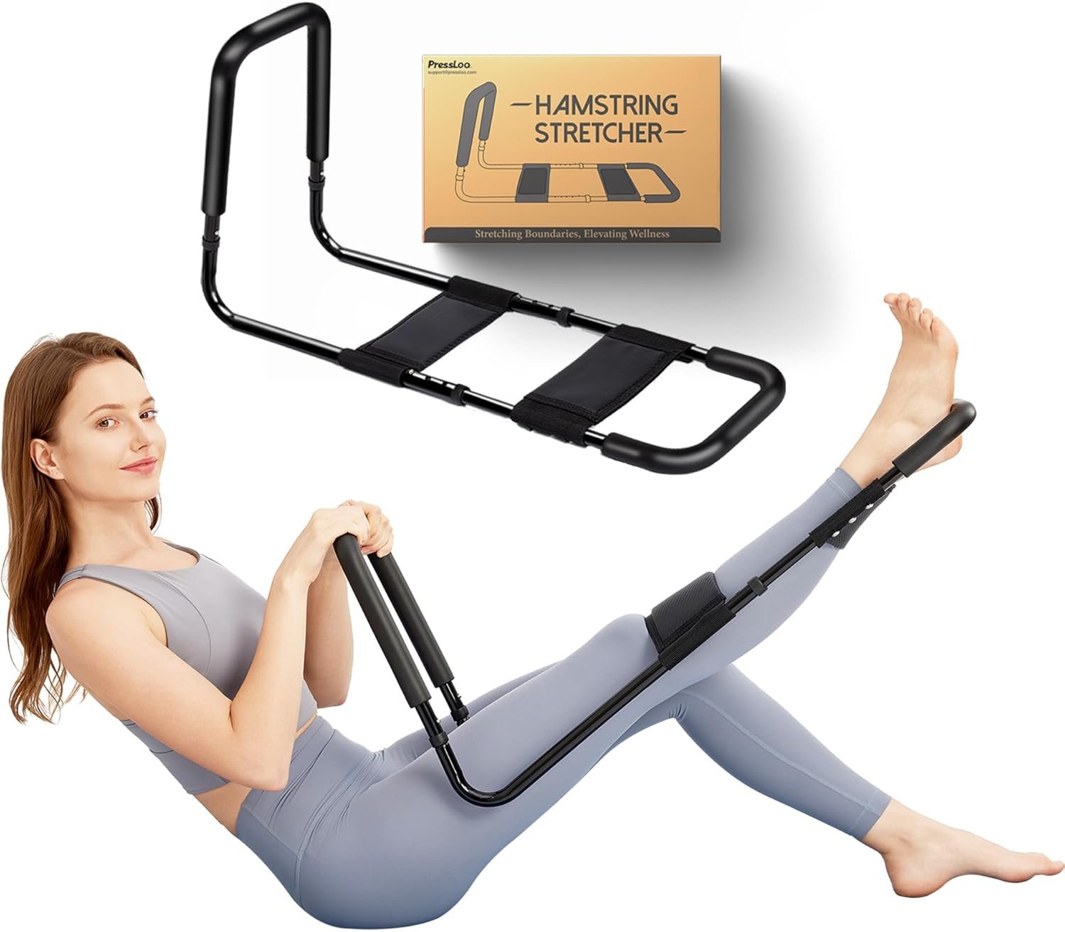 Hamstring Stretcher for Knee Extension & Pain Relief, Adjustable Low Back, Calf, Leg & Hip Stretching Device for Flexibility, ACL Surgery Recovery Physical Therapy Equipment – Upgraded 2025