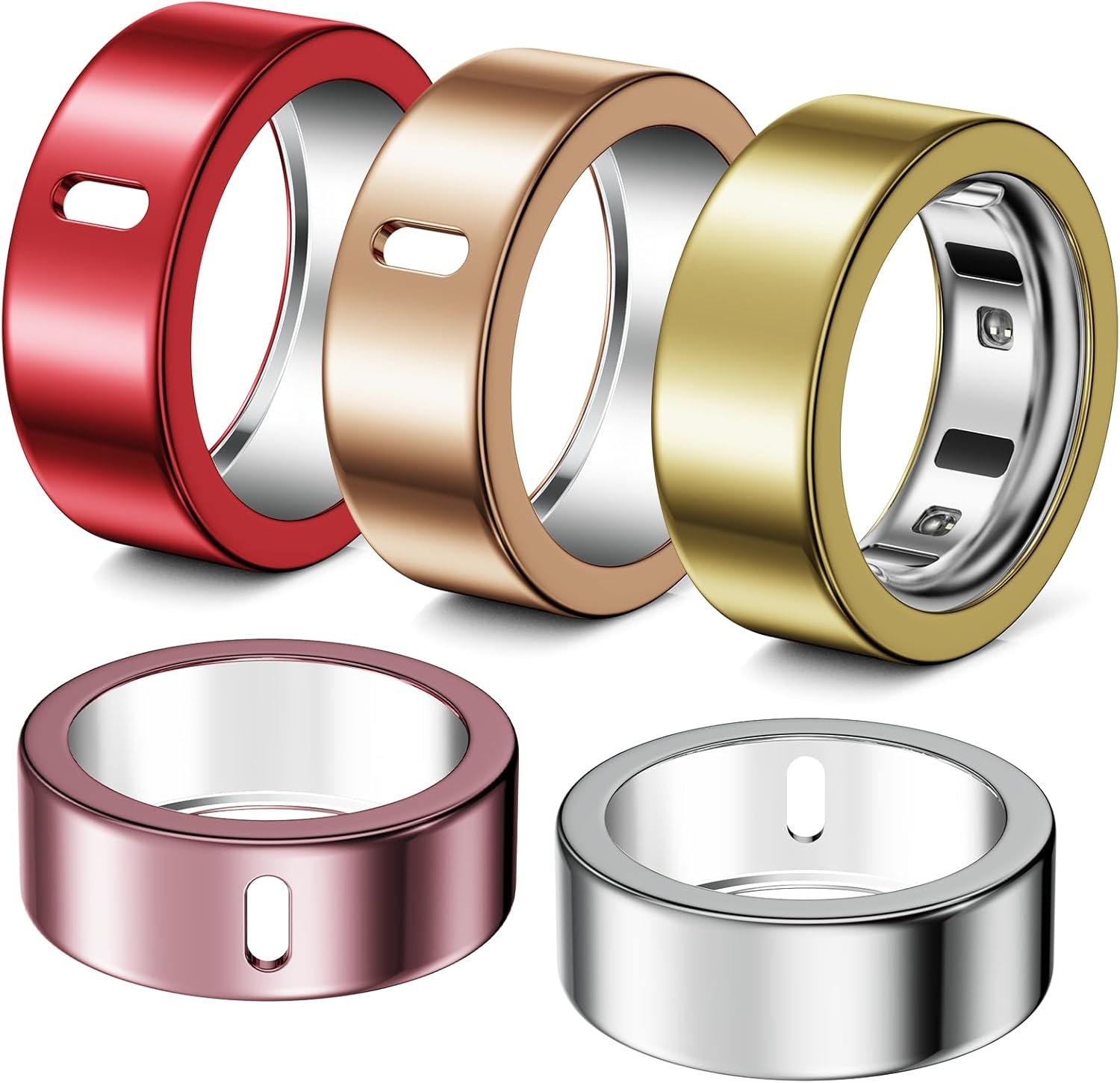 5 Pack Ring Cover Compatible with Oura Ring Gen 4/Oura Ring Gen 3 Horizon/Heritage, Abrasion-Resistant TPU Case for Oura Ring Protector Accessories for Oura Size 13