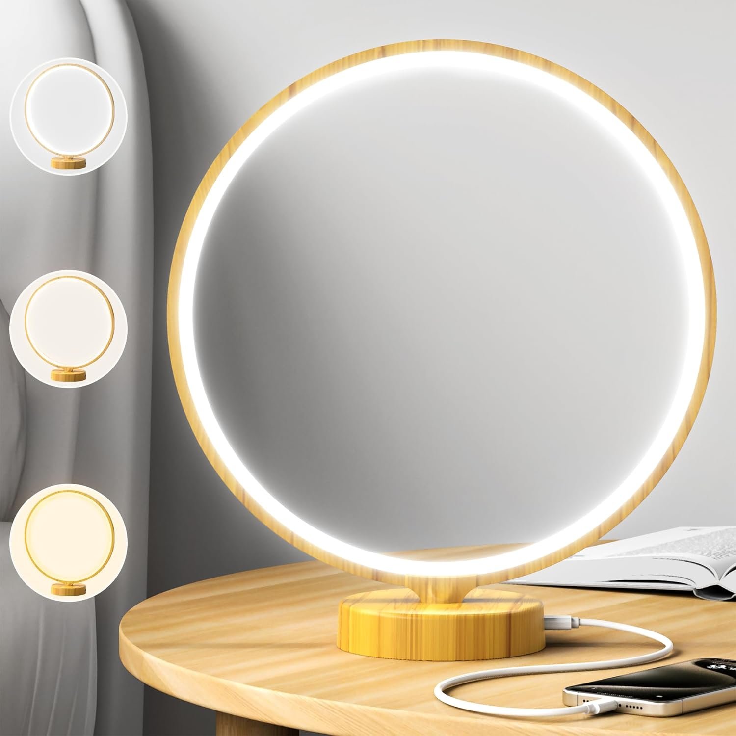 Doraubia 2 in 1 Light Therapy & Desk Lamp – 10000 Lux Sun Lamp with Dual Controls, 4 Timer, Dimmable, 3 Color Temperatures