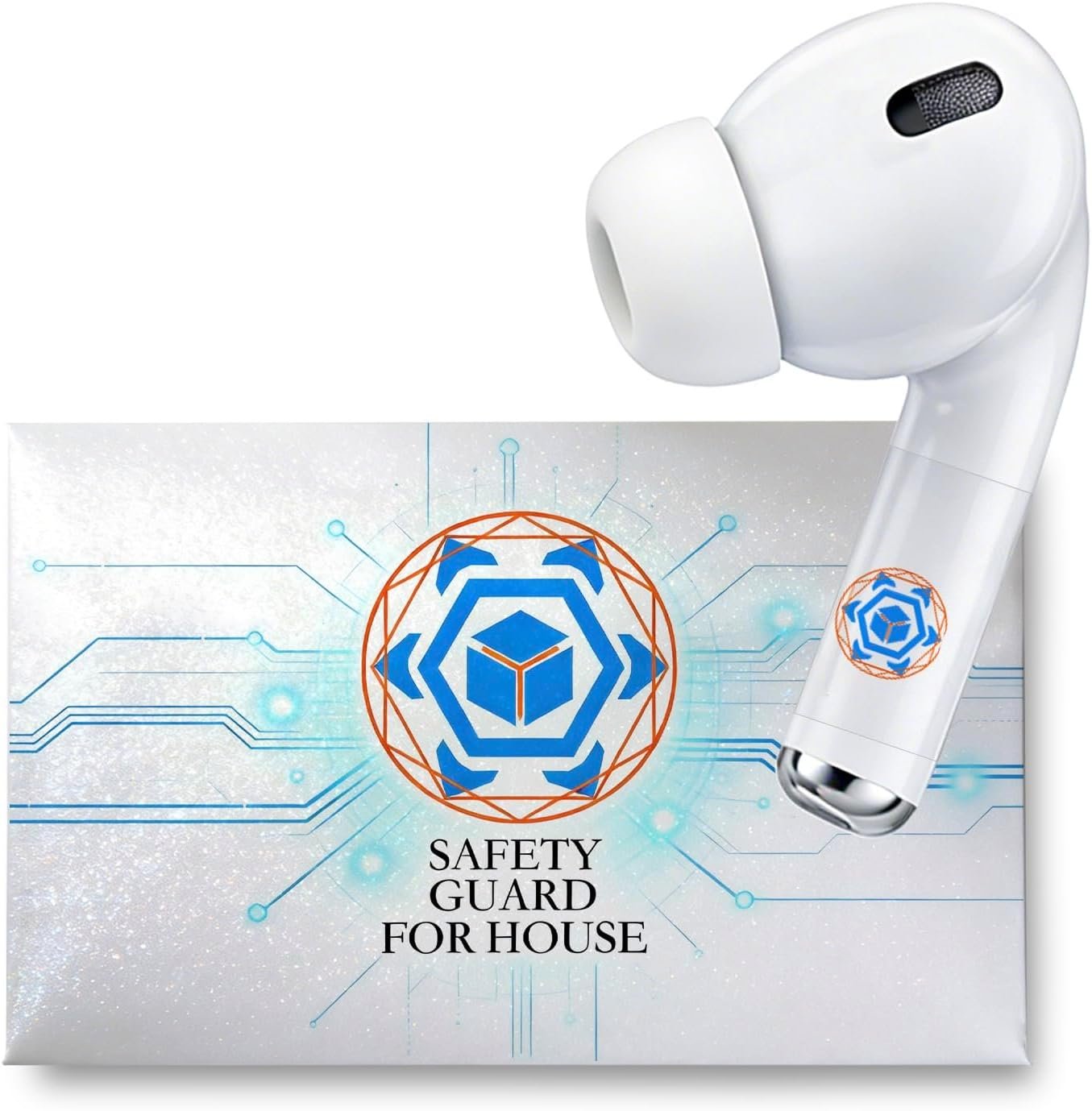 EMF Blocker for Headphones – Lab Tested EMF Shield Sticker for AirPods, Wireless Earbuds (5mm-8mm Size Fit) – Reduce Electromagnetic Wave from Cell Phone & Devices, Made in USA (White, 1 Pair)