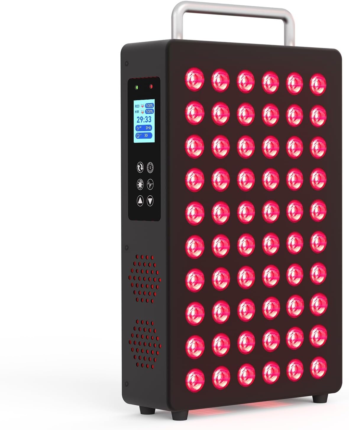 Red Light Therapy Panel, with 660nm & 850nm Near-Infrared Light – 300W High-Power Red Light Panel for Face & Body, Supports Skin Care, Pain Relief, and Skin Health (Black)