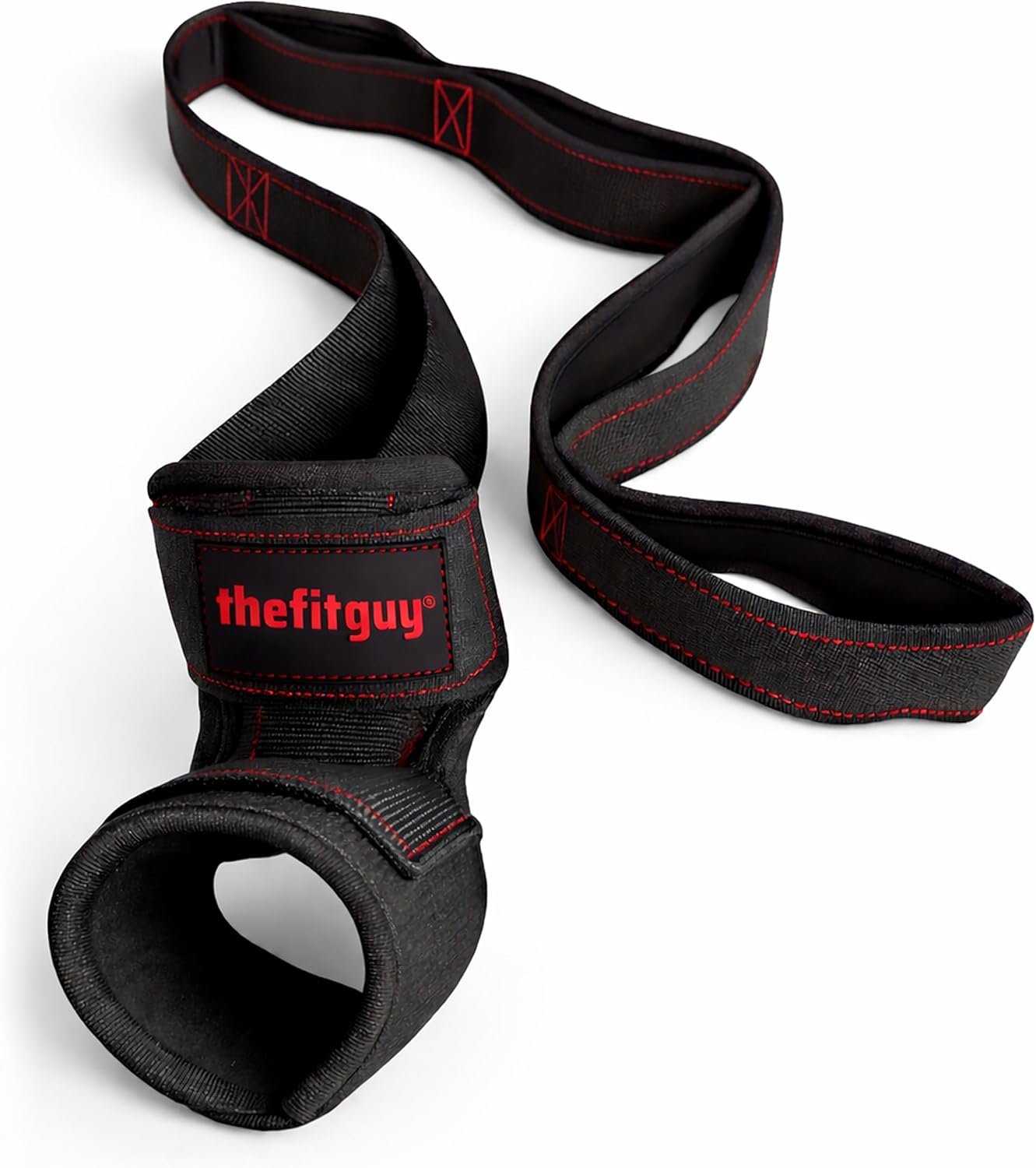THEFITGUY Quad Stretcher – Quad Stretch Strap with Secure Ankle Support | 4-Loop Quad & Hip Flexor Stretch Band for Physical Therapy, Mobility, Post-Workout Recovery | Non-Elastic Leg Stretching Strap