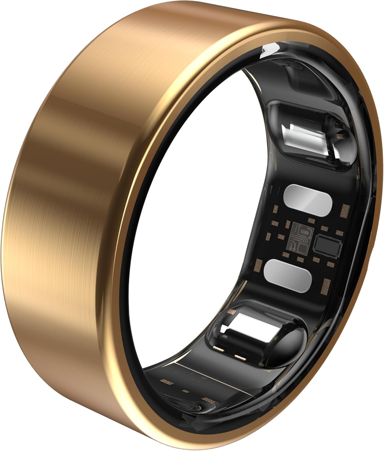 QALO QRNT Slim Smart Ring – Snug Fit – Size Up – Water-Resistant Titanium Fitness Tracker, Tracking for Sleep, Steps, HRV, Women’s Health, No Subscription Fee, iOS & Android Compatible (Gold, 06)