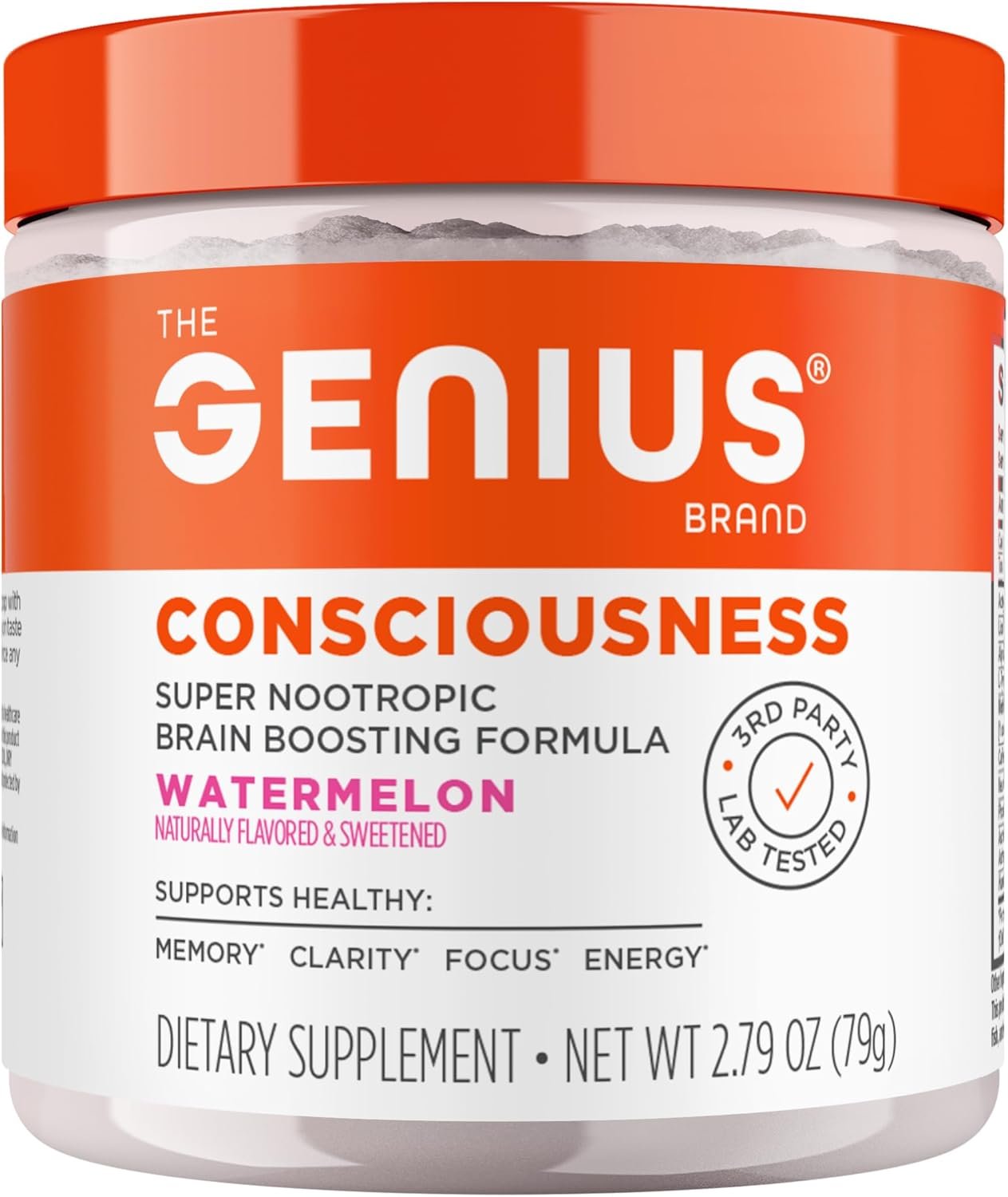 Genius Consciousness – Premium Nootropic Powder for Focus, Memory & Mental Clarity – AlphaSize, NeuroFactor, Lion’s Mane & Dynamine – Natural Brain Booster for Studying, Work & Creativity – Watermelon