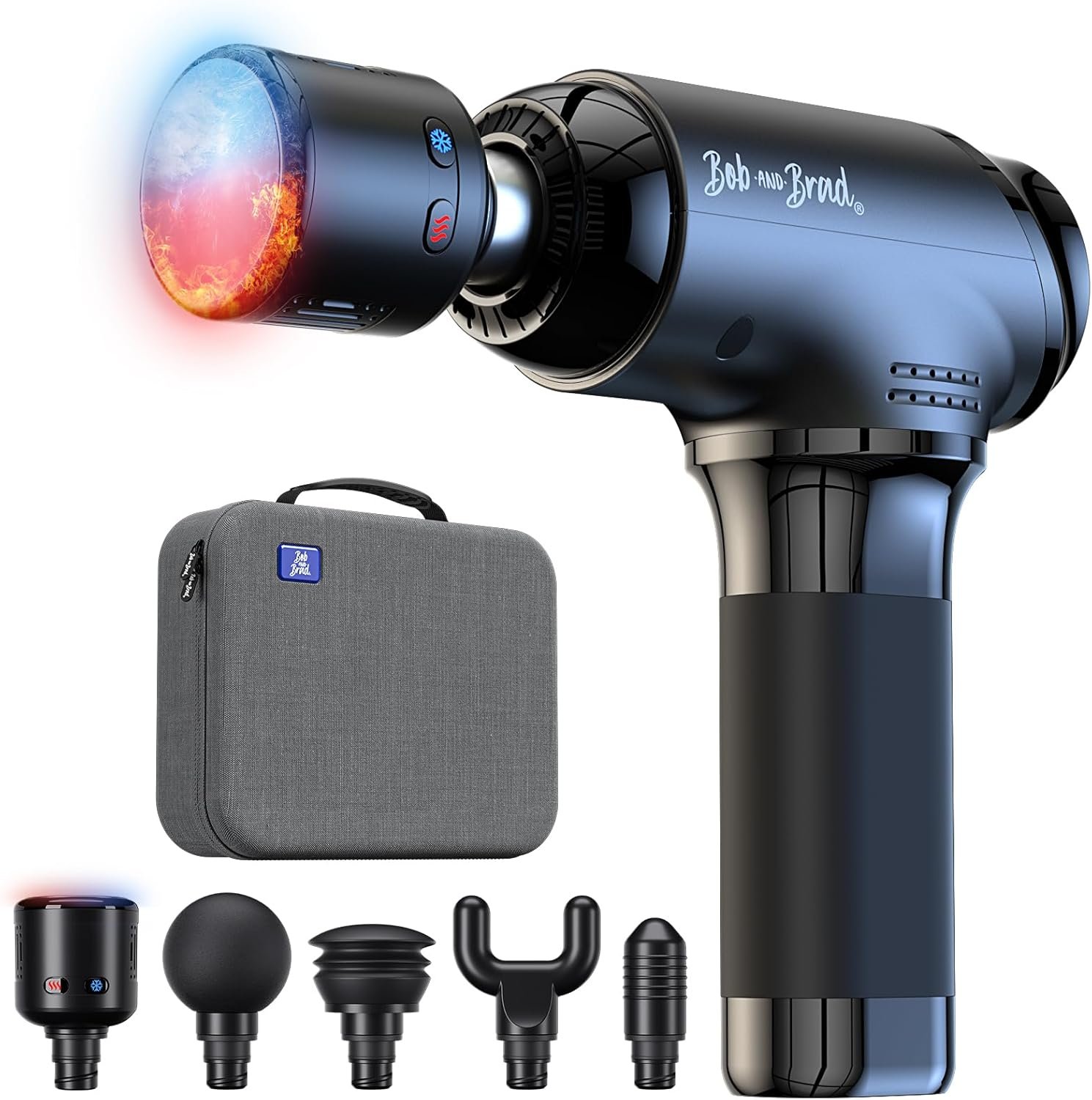 BOB AND BRAD T2 Pro Massage Gun with Heat and Cold, Deep Tissue Percussion Massager Gun for Pain Relief, Muscle Massager, Electric Back Massagers for Professional Athletes Runner