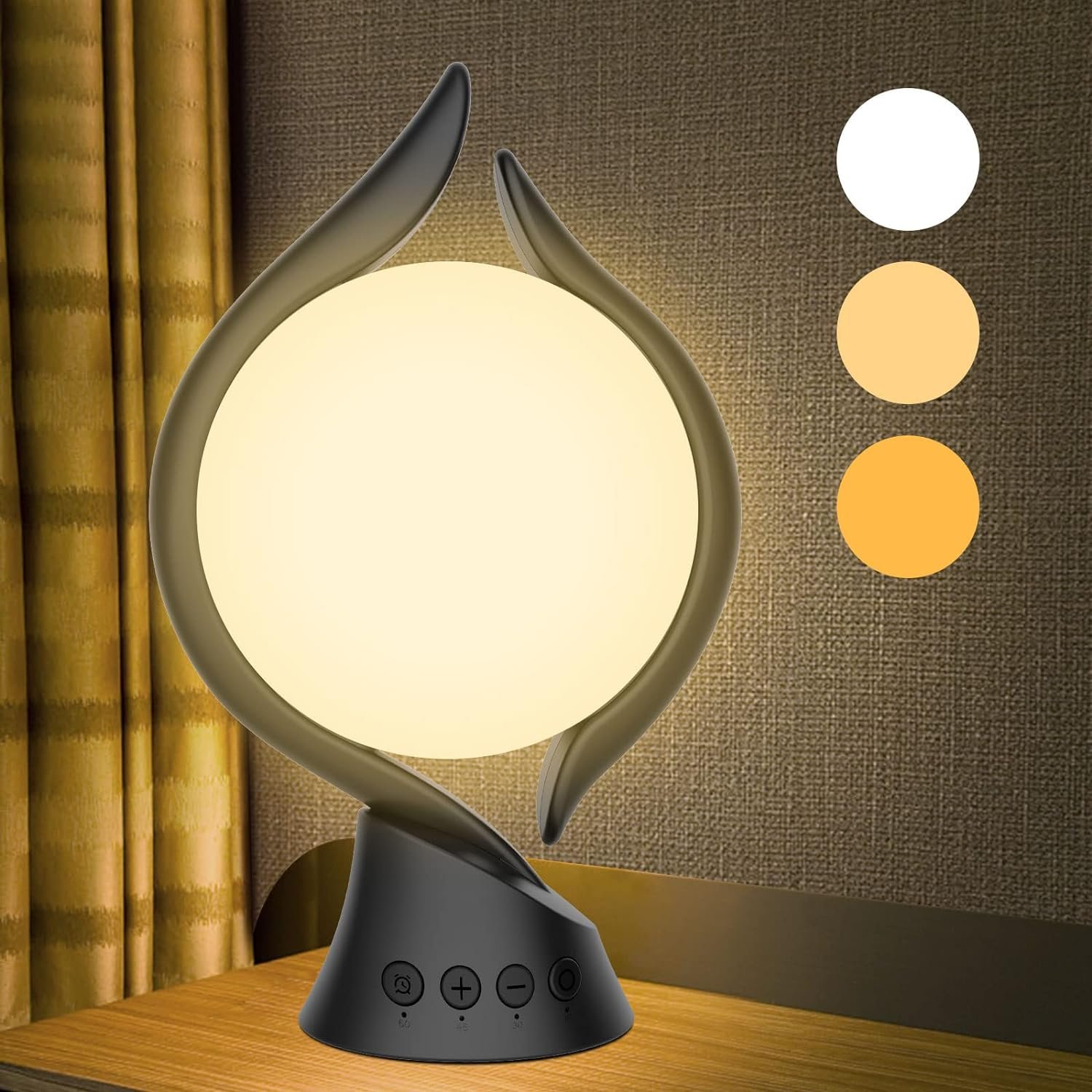 Voraiya Light Therapy Lamp 10000 Lux, UV-Free Therapy Light with 5 Brightness, 3 Color Temperature, 4 Timer, Memory Function, Full Spectrum, Bright Seasonal Sun Light Lamp for Bedroom, Office
