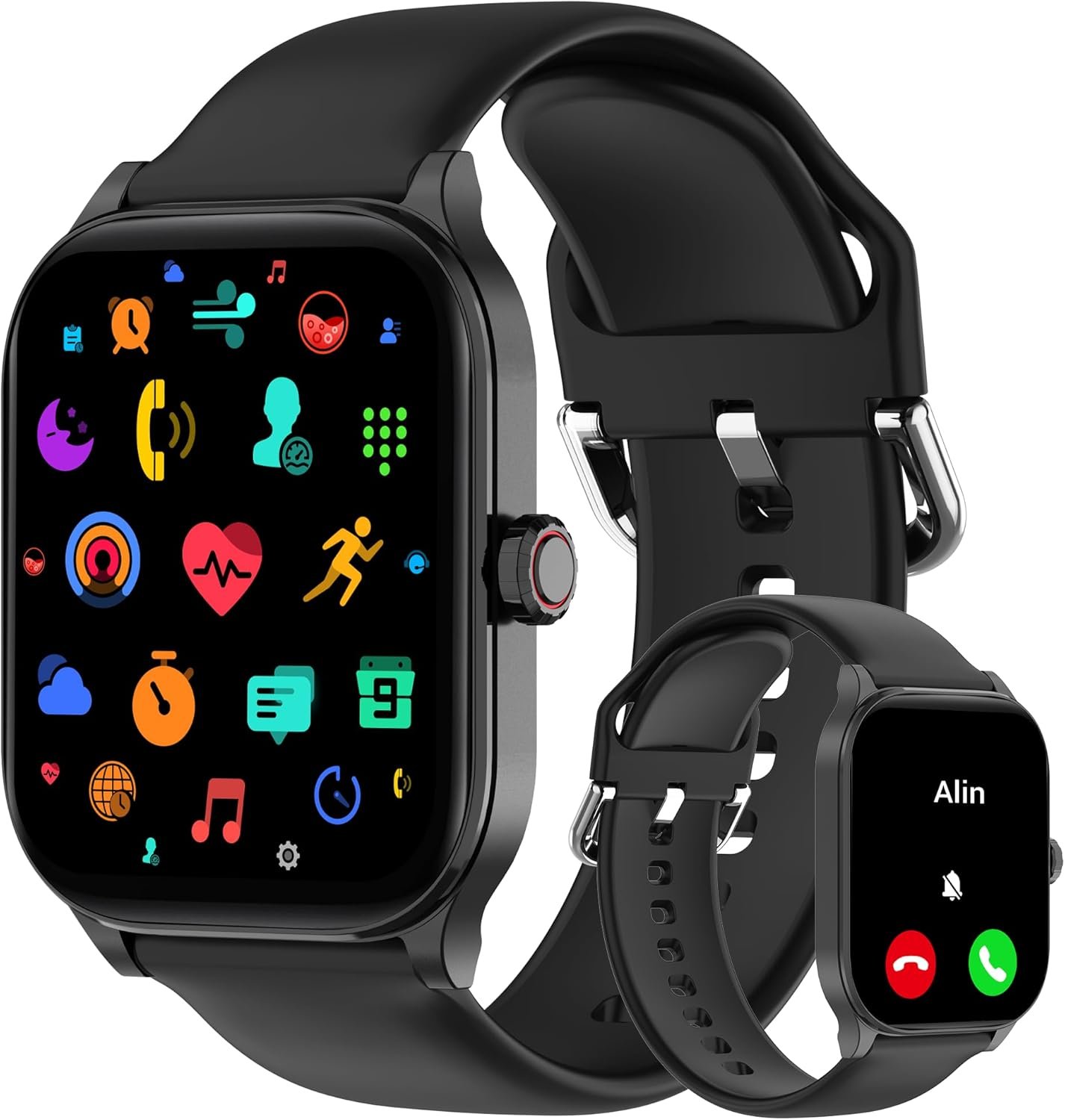 Othalne Smart Watch (Answer/Make Call), 1.85″ Smartwatch for Android Phones and iPhone with Heart Rate,Sleep Monitor,Pedometer, 100+Sports Fitness Watch, IP68 Waterproof Fitness Tracker for Men Women