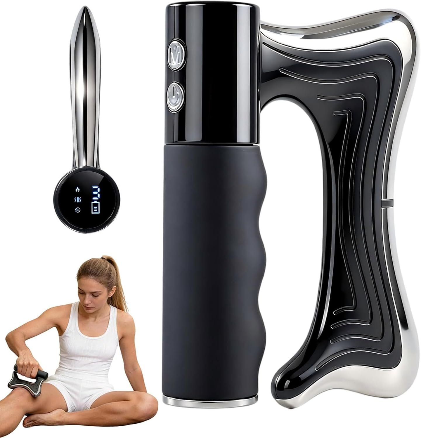OTBK Electric Muscle Recovery Tool – Portable Physical Therapy Device with 3 Modes: Massage Vibration, Therapeutic Heating, and Recovery Pulse Technology