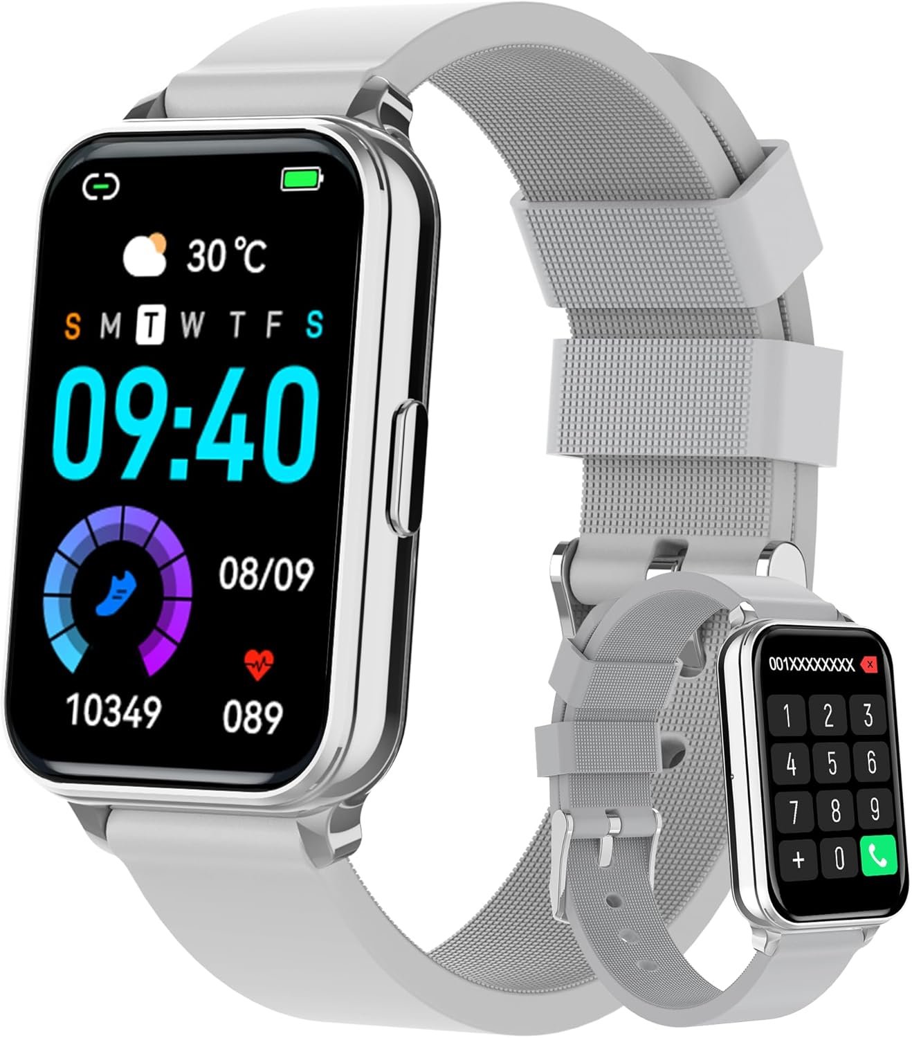 Smart Watch Fitness Tracker Make/Answer Calls for Women Men with Heart Rate Blood Oxygen Sleep Monitor Sports Modes Step Calorie Counter IP68 Waterproof for Android Phones and iPhone