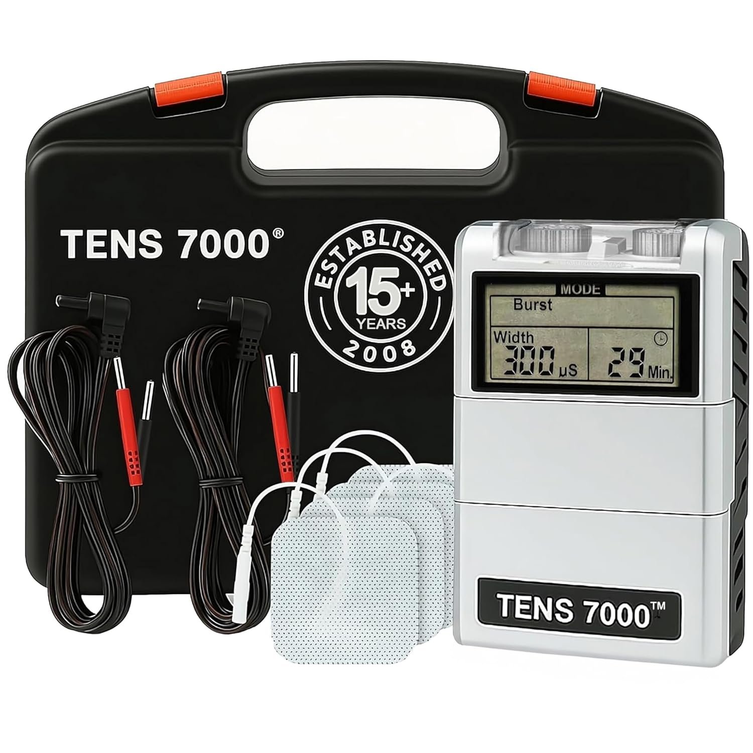 TENS 7000 Digital TENS Unit with Accessories – Muscle Stimulator Machine for Back Pain Relief, Sciatica, Neck, Nerve, Shoulder, Hip, Elbow, Muscle Pain Relief