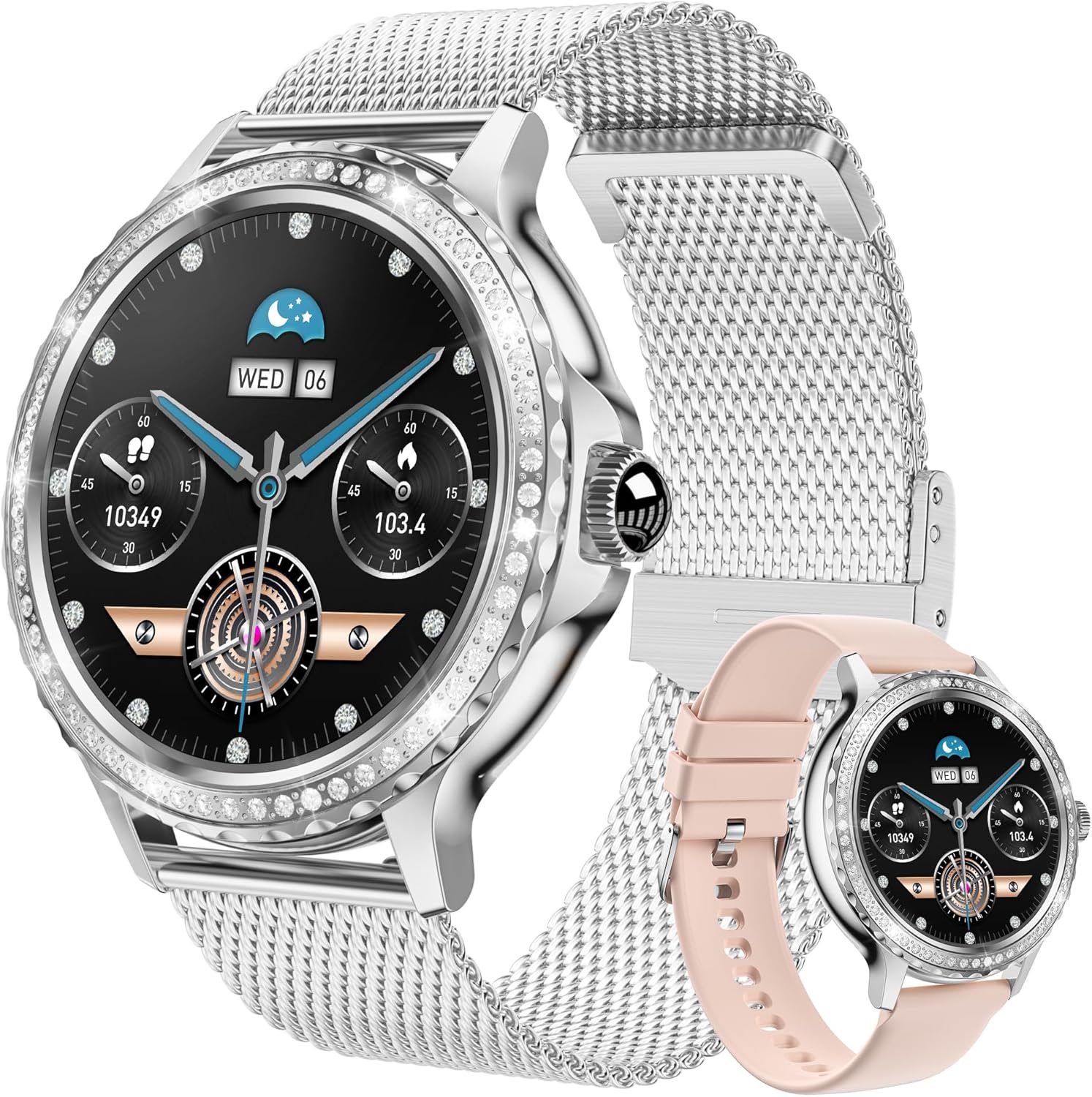 Smart Watch for Men Women(Answer/Make Call), Bluetooth Smartwatches for iPhone Android iOS IP68 Waterproof Fitness Activity Tracker with Blood Pressure/Heart Rate/Sleep Monitor/Messages