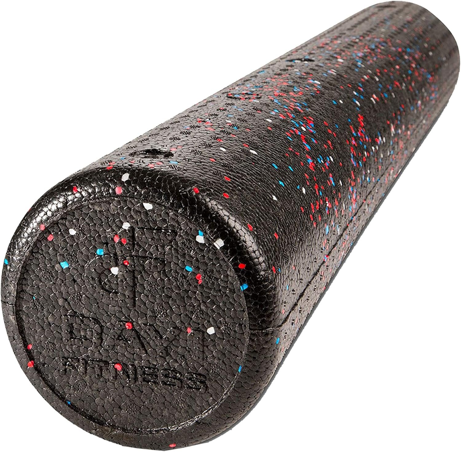 Day 1 Fitness High Density Muscle Foam Rollers – Sports Massage Rollers for Stretching, Physical Therapy, Deep Tissue, Myofascial Release – Ideal for Exercise and Pain Relief – USA Speckled, 36”