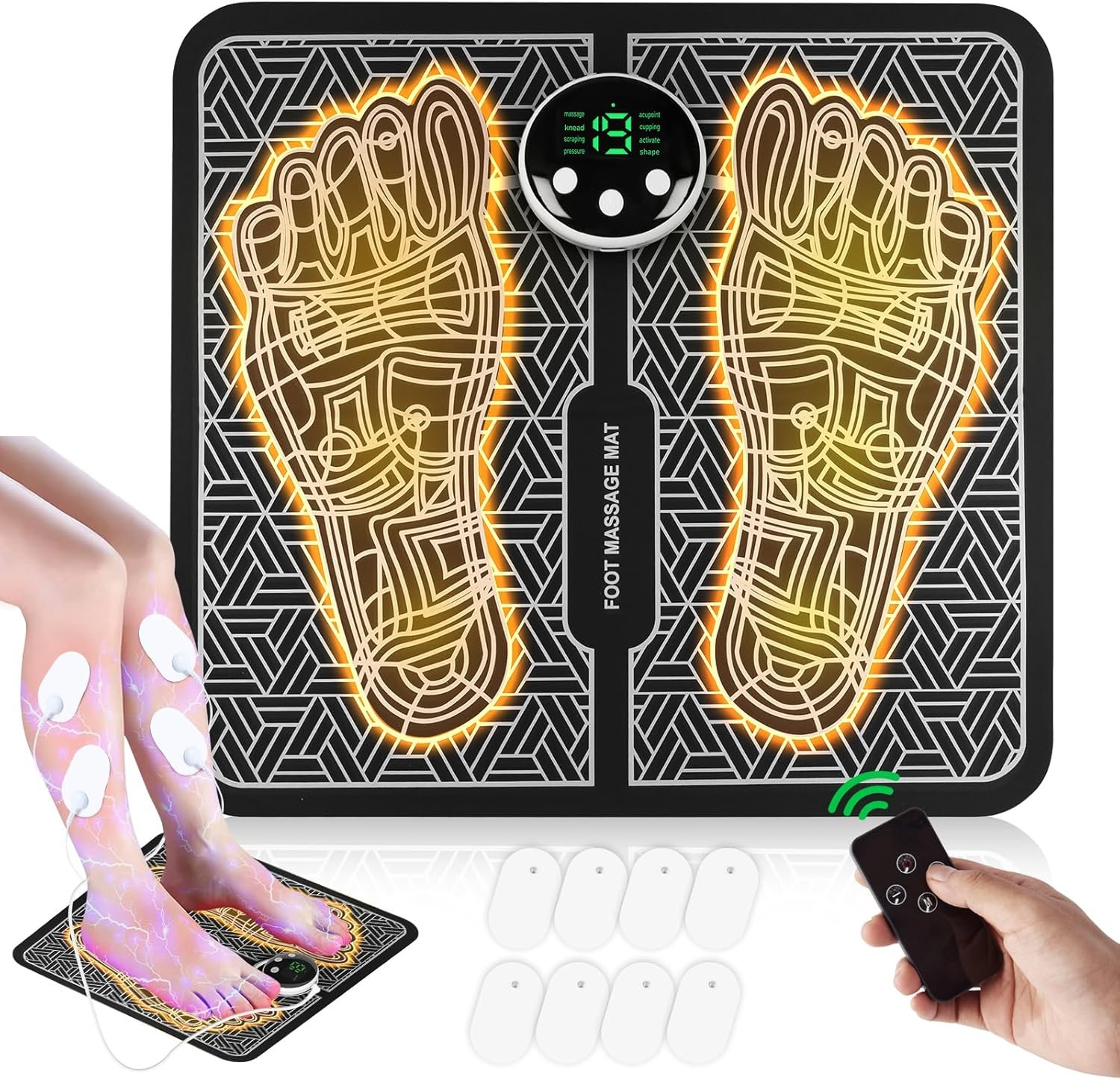 Phixnozar TENS & PMS,Transcutaneous Electronic Nerve Stimulator, EMS Foot Massage for Muscle Relaxation, LCD Display Screen