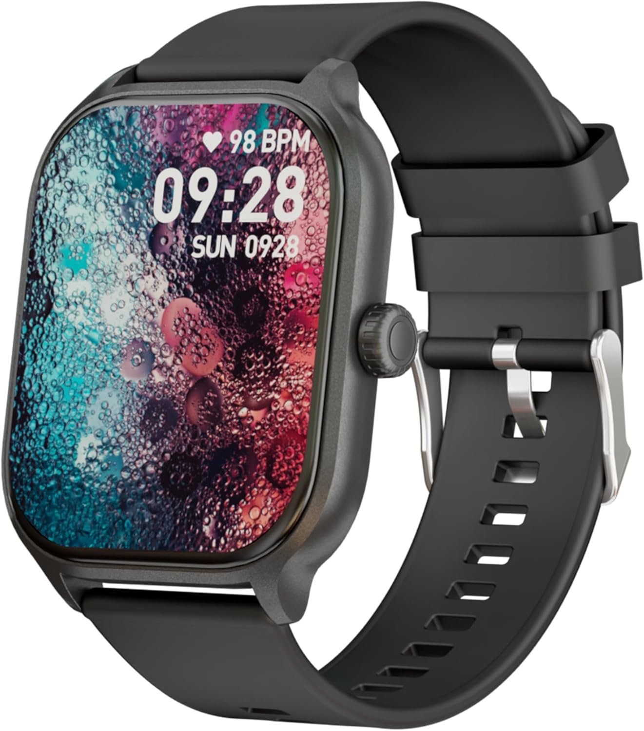 Supersonic SC-181SW 2-inch Touch Screen Smartwatch with Heart Rate Monitor, Blood Pressure, Oxygen Levels, Calories, Steps, Sleep Monitoring, Voice Assistance & IP67 Waterproof Fitness Tracker
