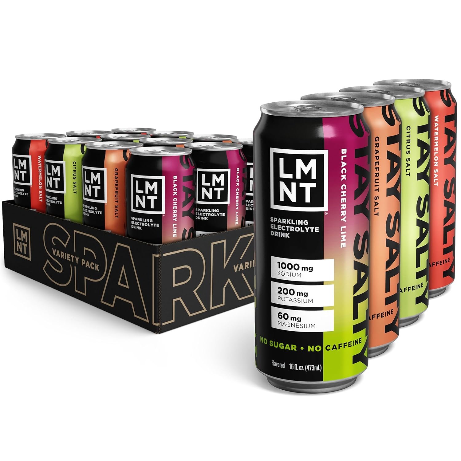 LMNT Sparkling Electrolyte Drink – Variety Pack | 12-Count