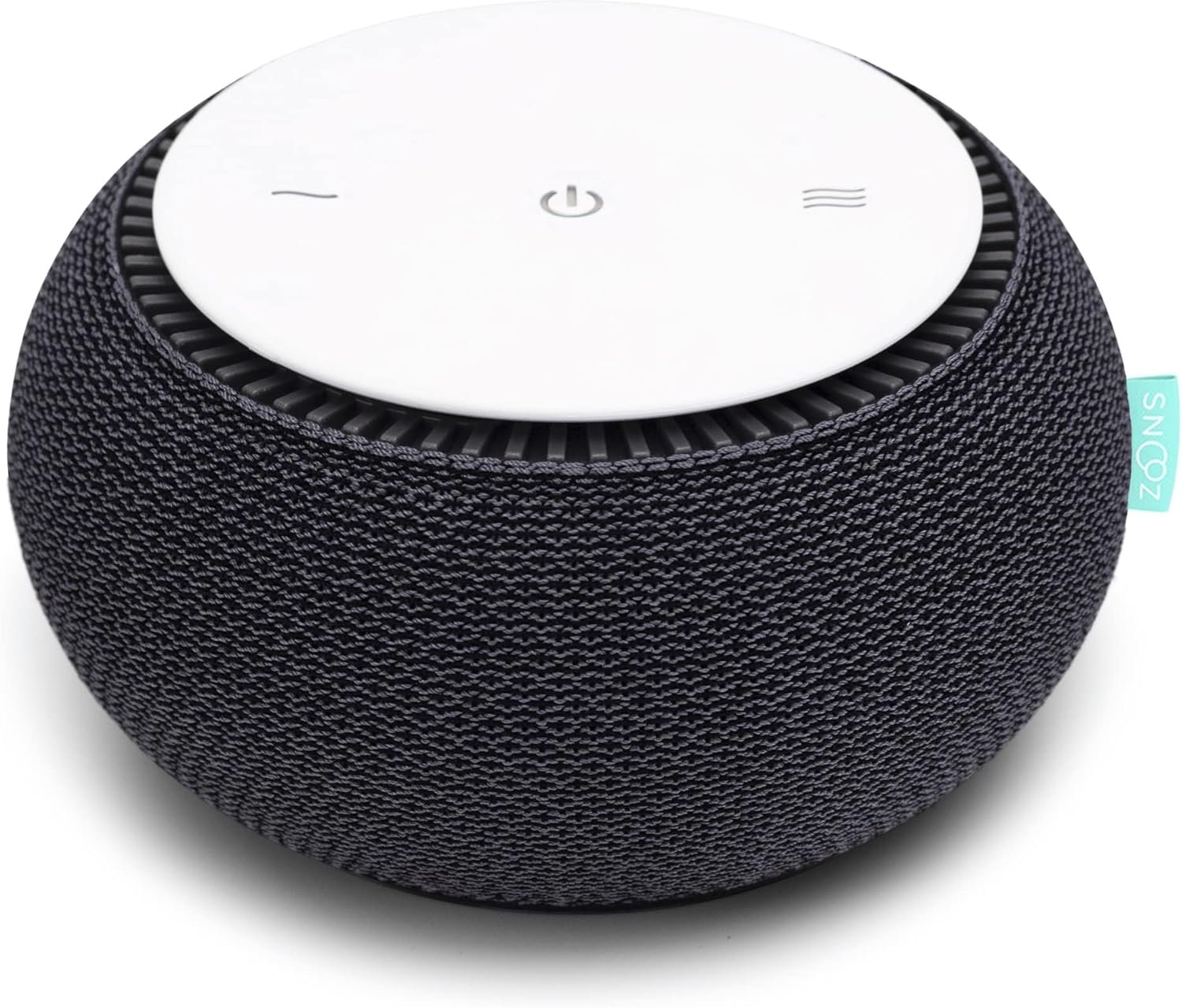 SNOOZ Smart White Noise Machine – Real Fan Inside for Non-Looping Sound, Portable Sleep Aid for Adults, Dogs, Pets, Travel, Home, Bedroom, Sleeping, Office Privacy, Therapy, & Baby Registry – Charcoal