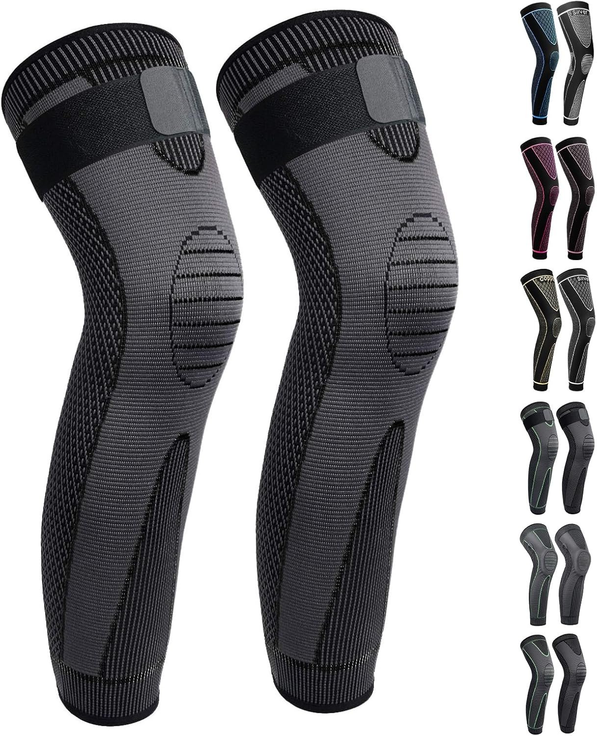 SKDK Full Leg Sleeves Long Compression Leg Sleeve Knee Sleeves Protect Leg, for Man Women Basketball, Arthritis Cycling Sport