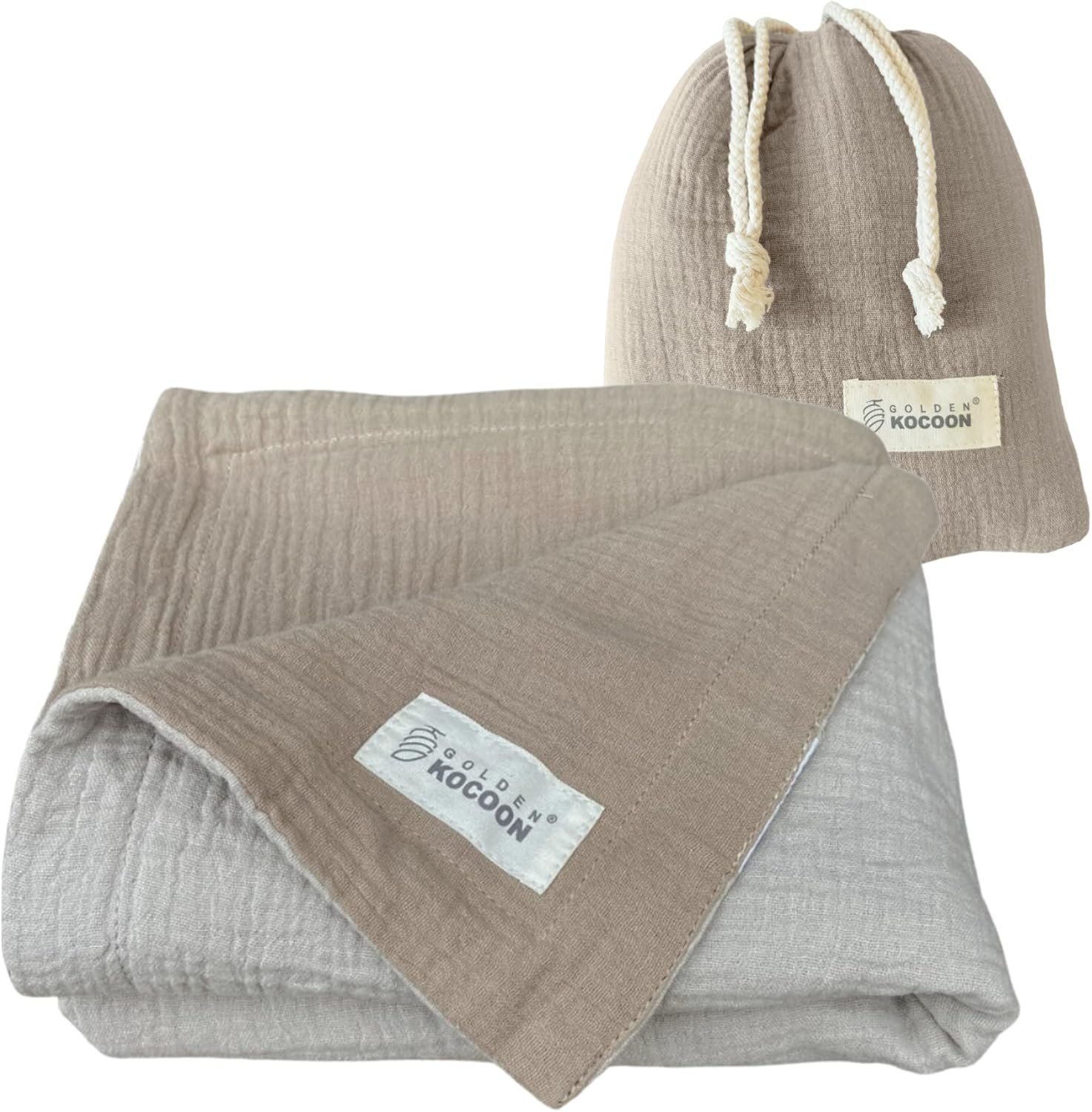 E.M.F Lap Blanket – Organic Cotton Crepe with EcoMesh™ Tech Silver Liner – Compact Travel Size with Carry Bag – 31 x 35 in (79 x 89 cm) – Lightweight for Everyday Device Environments